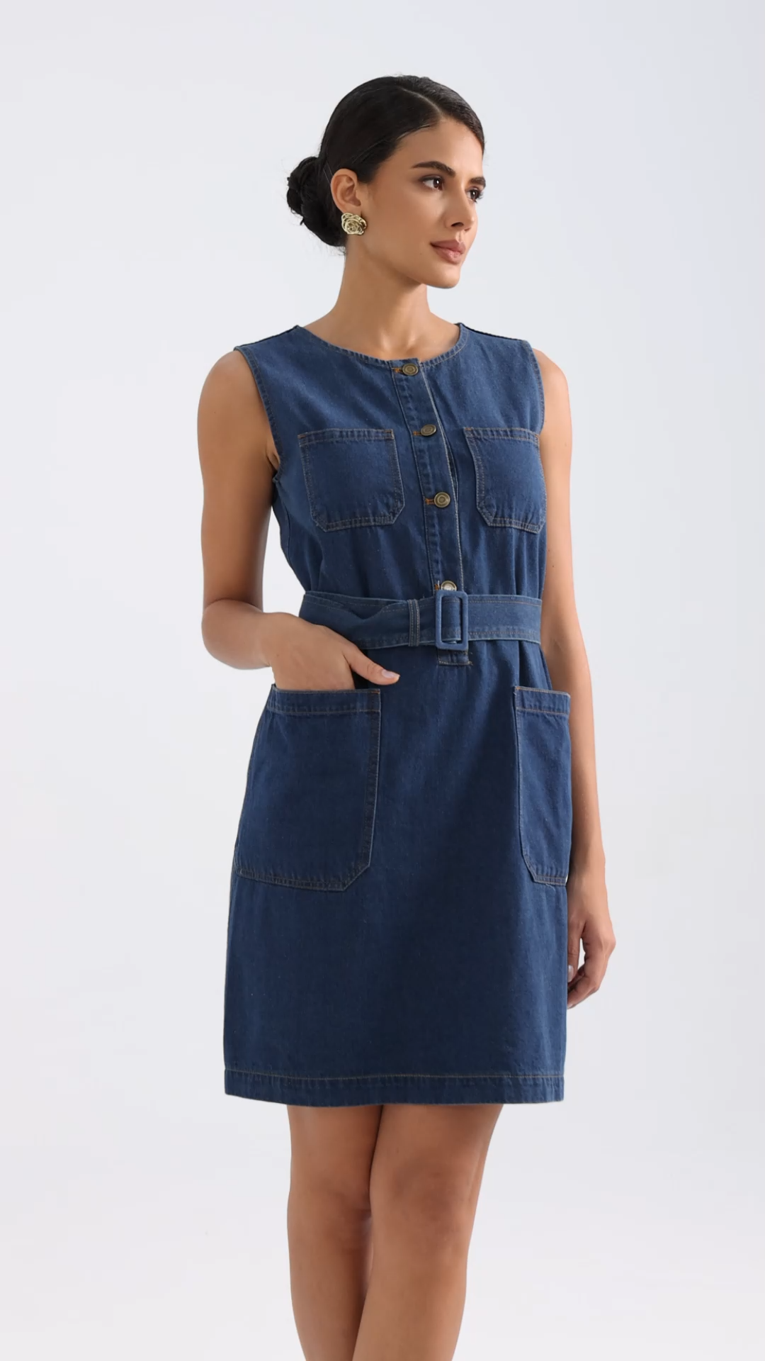 Uano Sleeveless Denim Dress