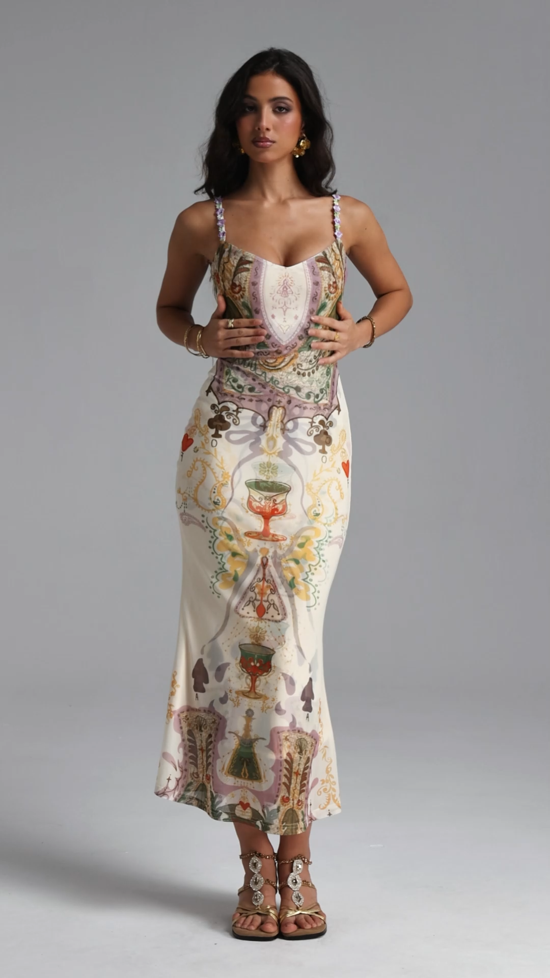 Xapana Resort Contour Sleeveless Mesh Maxi Dress