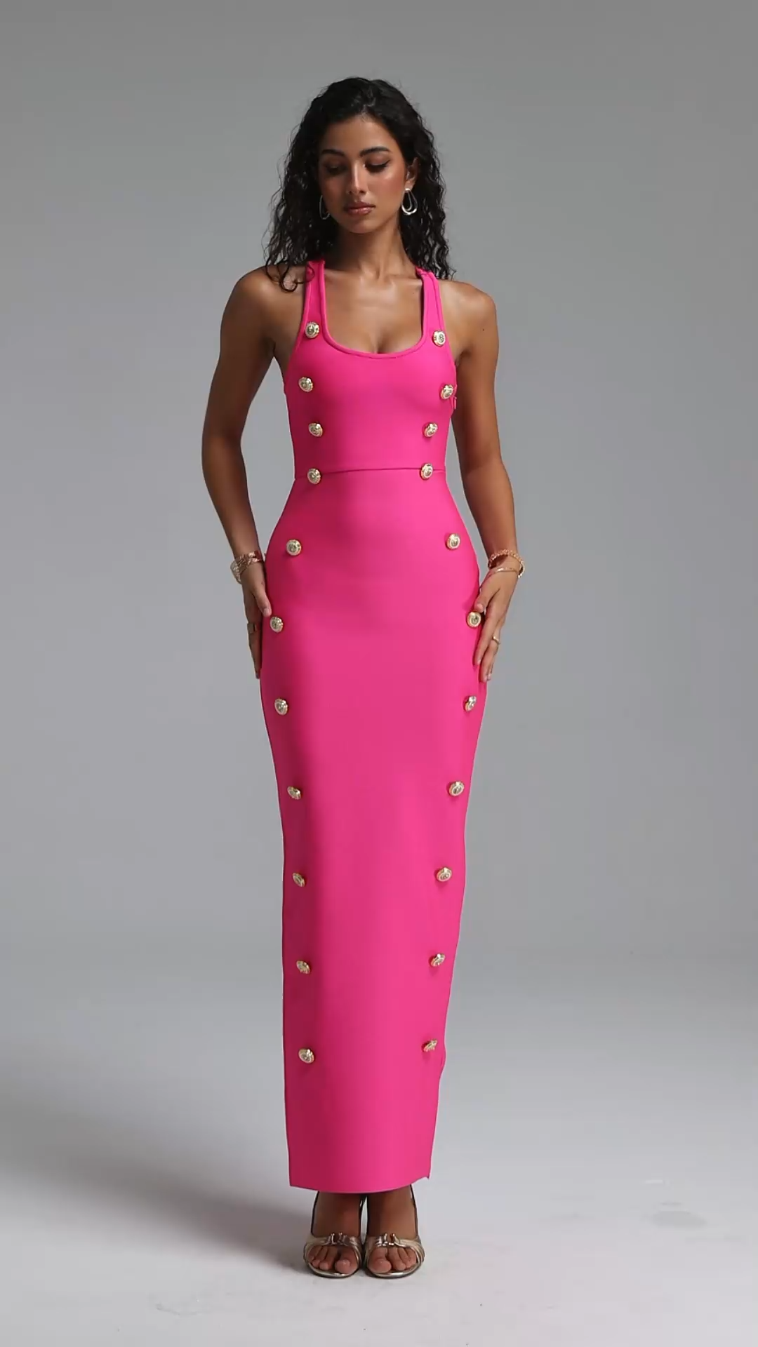 Giacinta Halter Bandage Maxi Dress