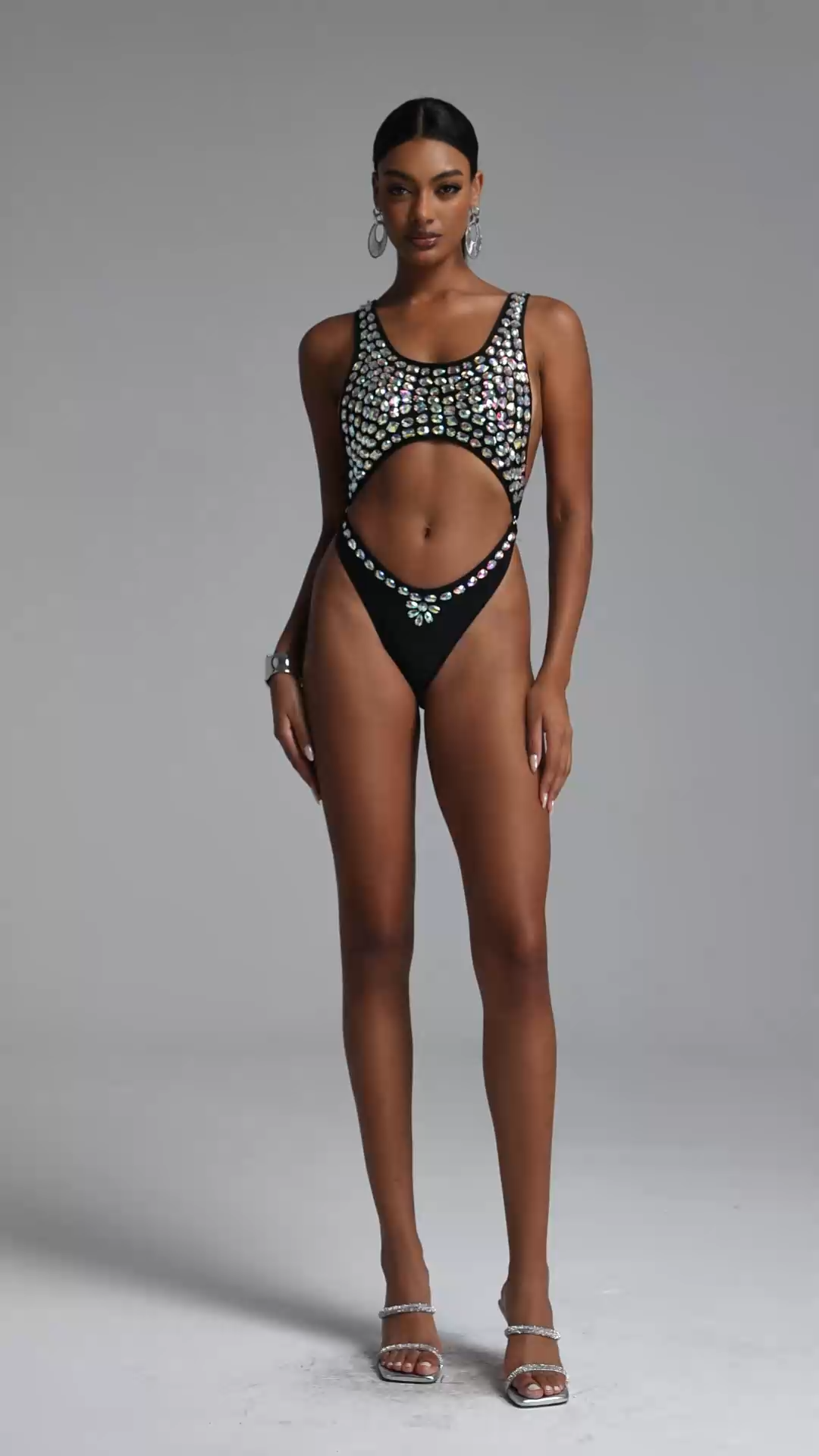Ziska Sexy Contour Rhinestone Swimsuit