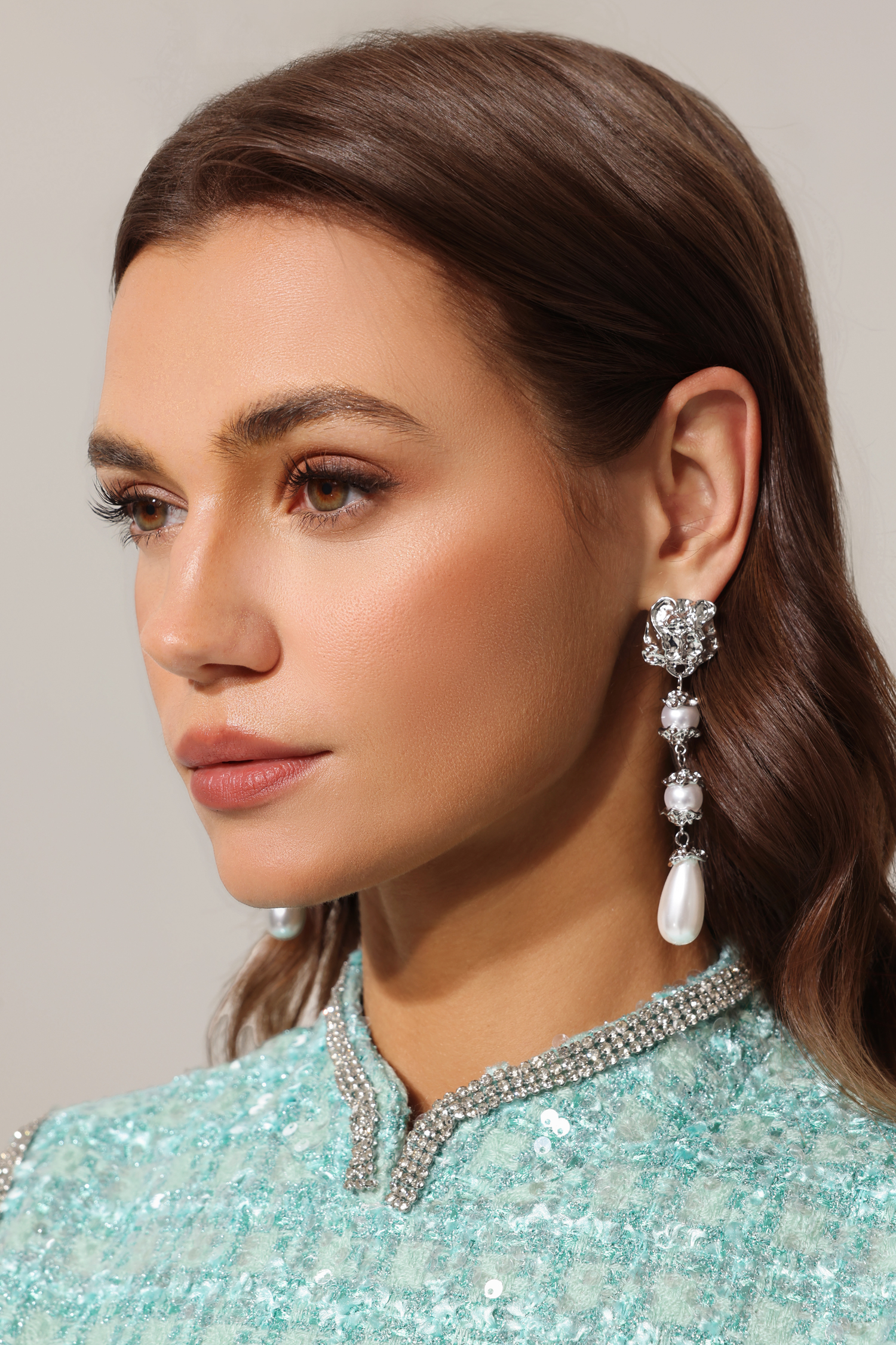 Teray Tassel Pearl Irregularity Earrings