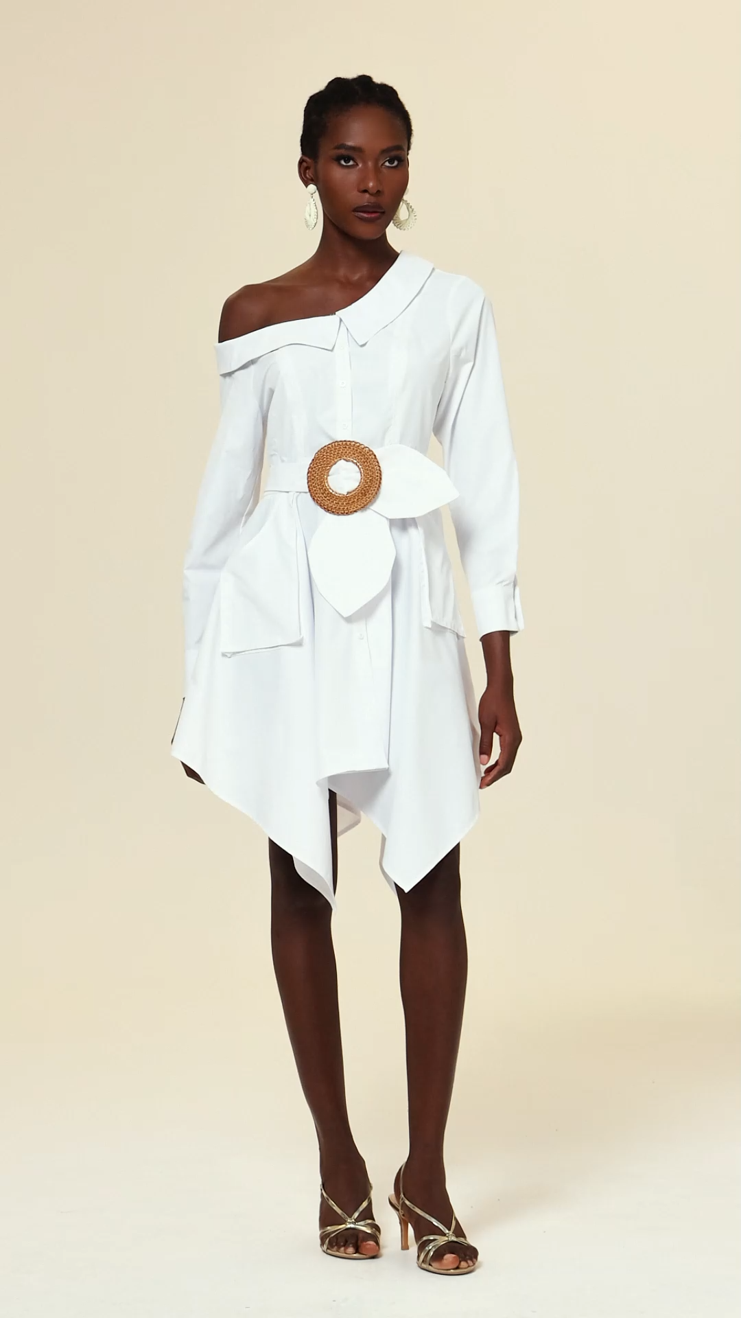 Xynia Long Sleeves Asymmetric Mini Dress