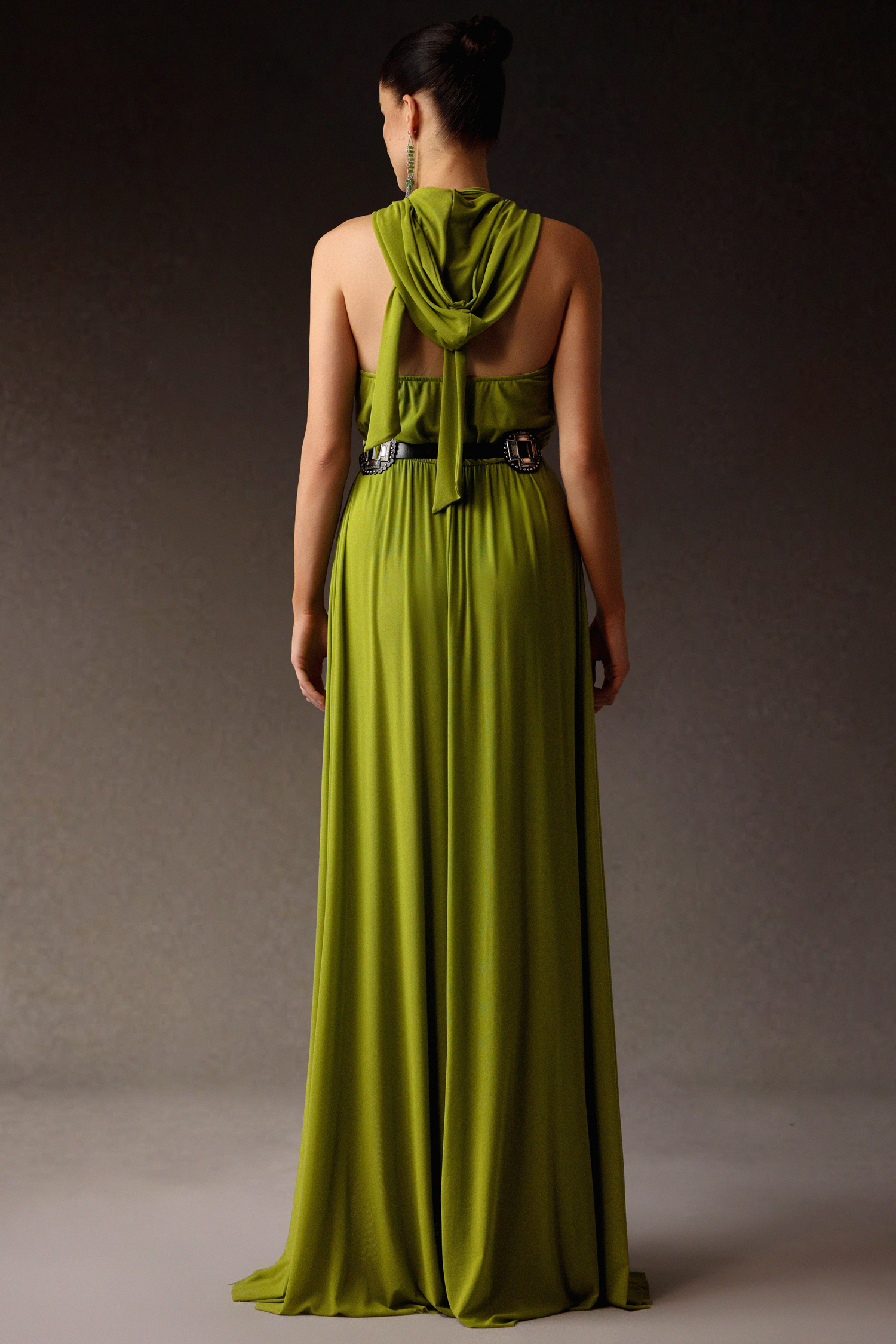 Naleza Sleeveless Flowers Slit Maxi Dress