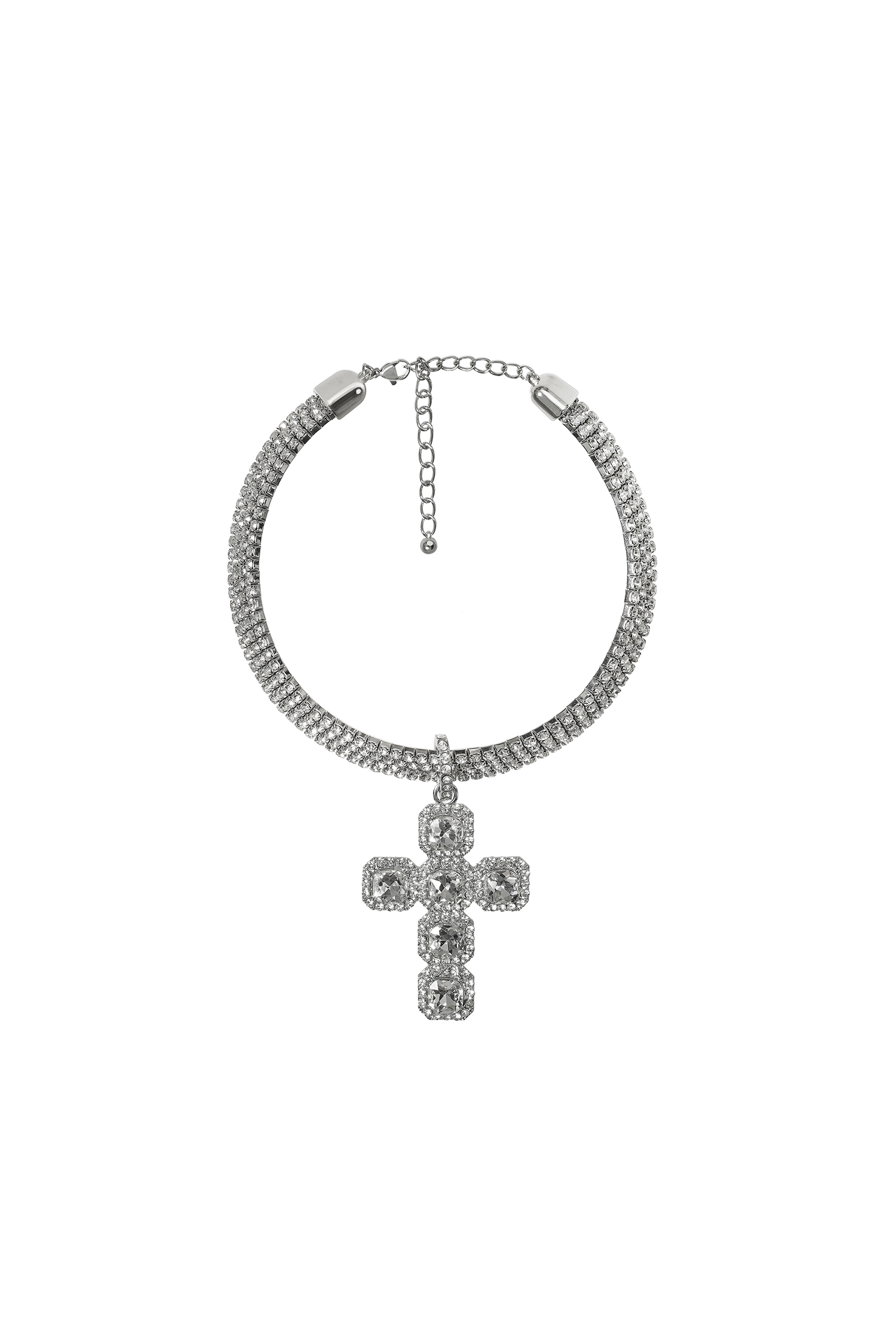 Sally Diamante Cross Chocker