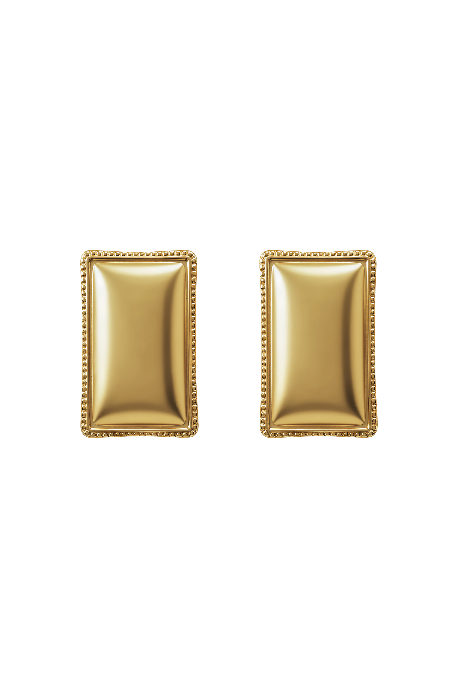 Roche Square Metal Earrings