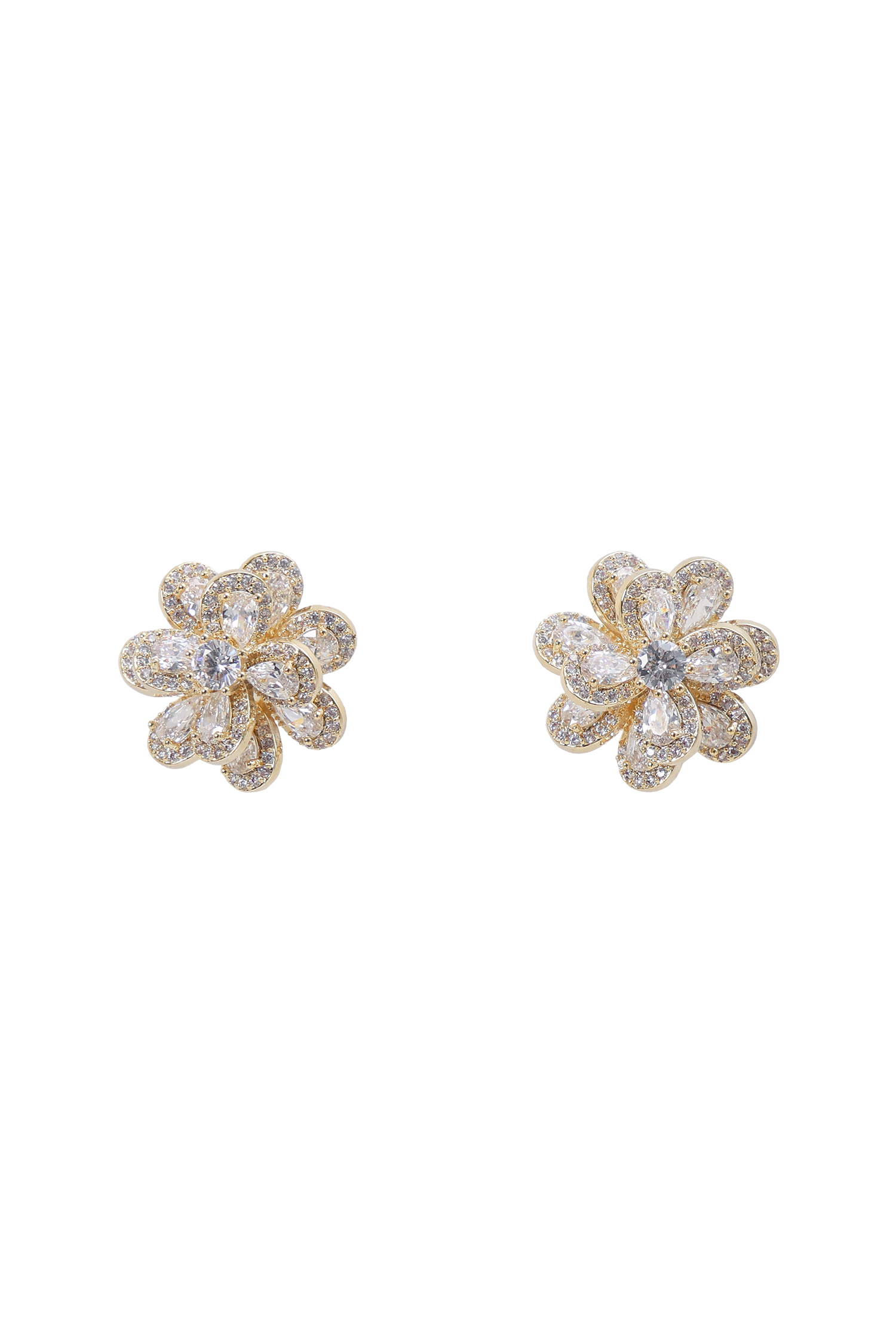 Hayli Flower Diamond  Earrings
