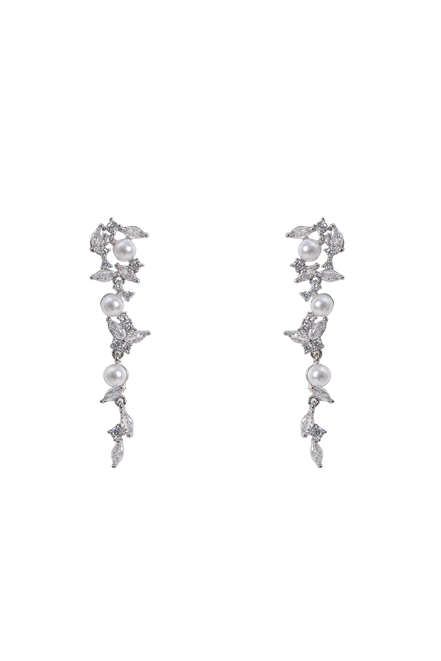 Evangeline Pearl Diamond Earrings