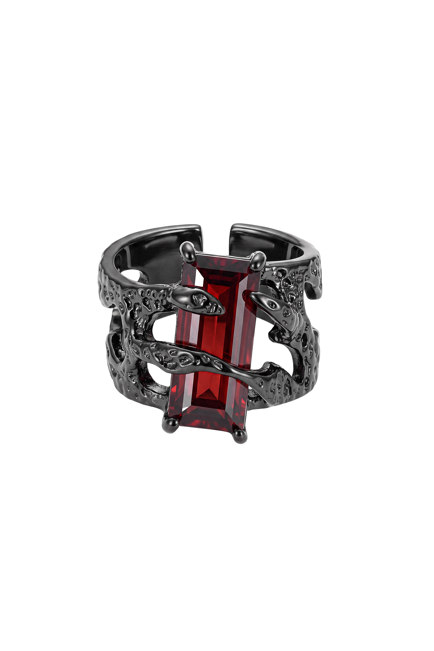 Layla Antique Finish Irregular Gemstone Ring