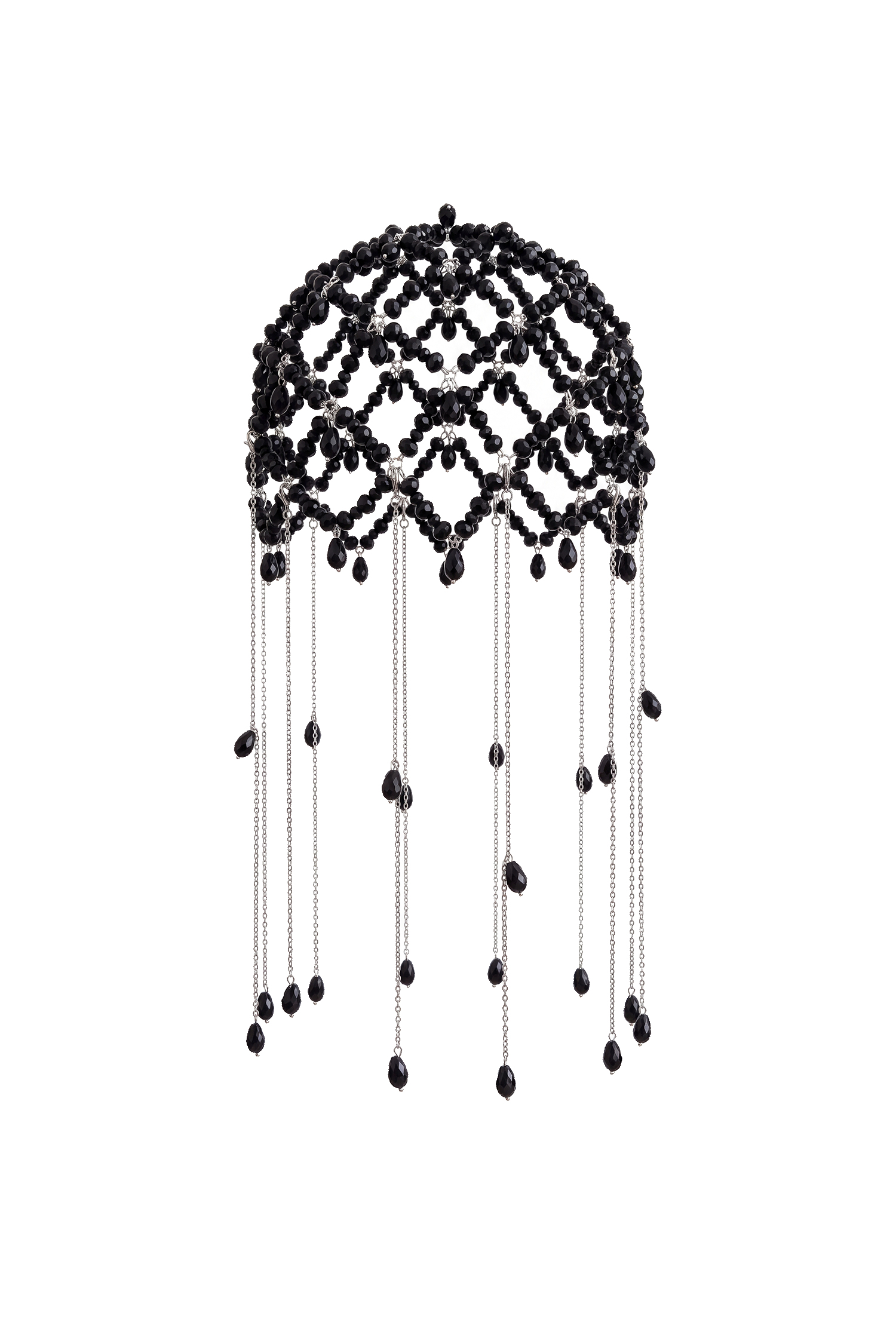 Domio Gothic Crystal Drop Tassel Headpiece