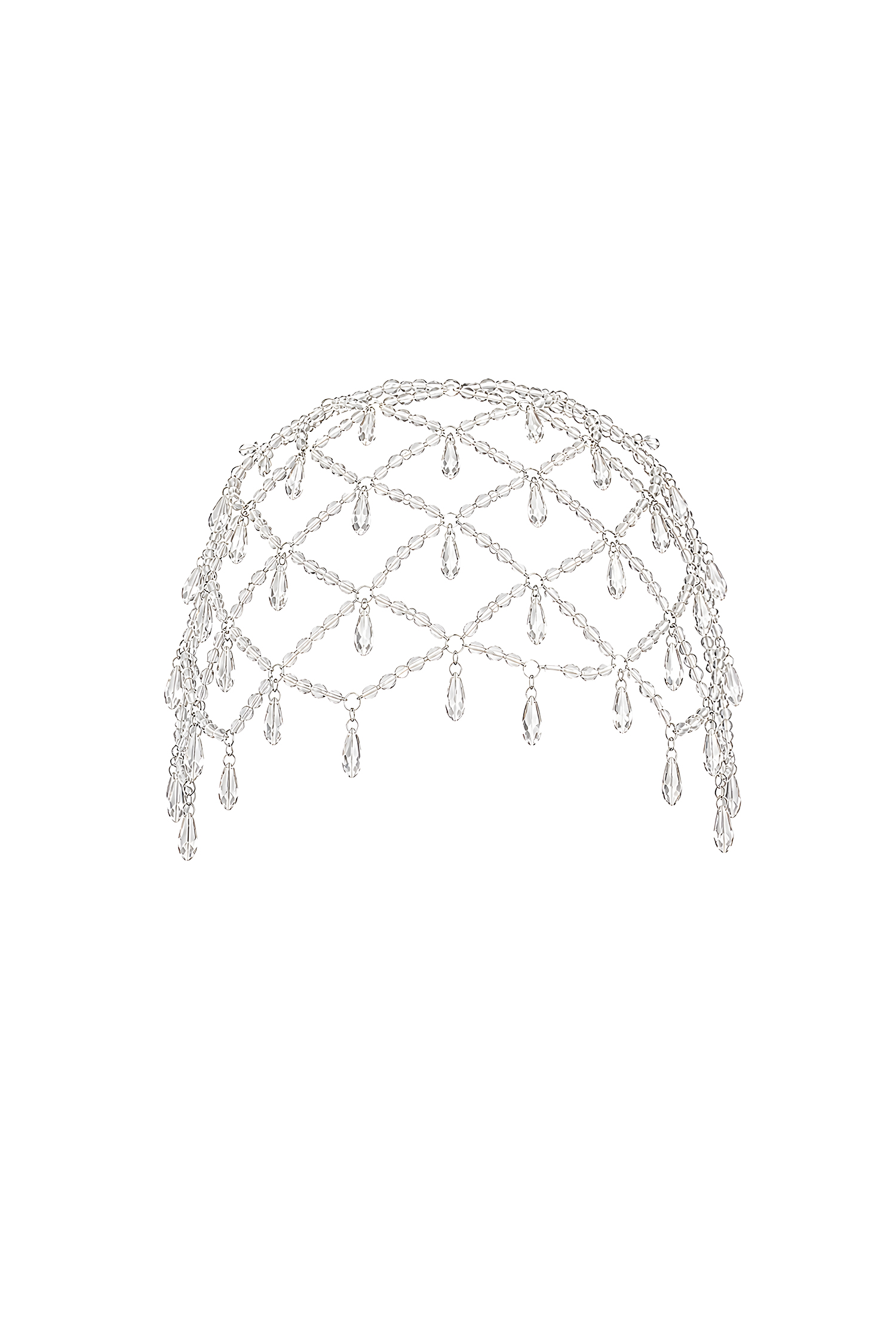 Indigo Glam Mesh Weave Tassel Headpiece