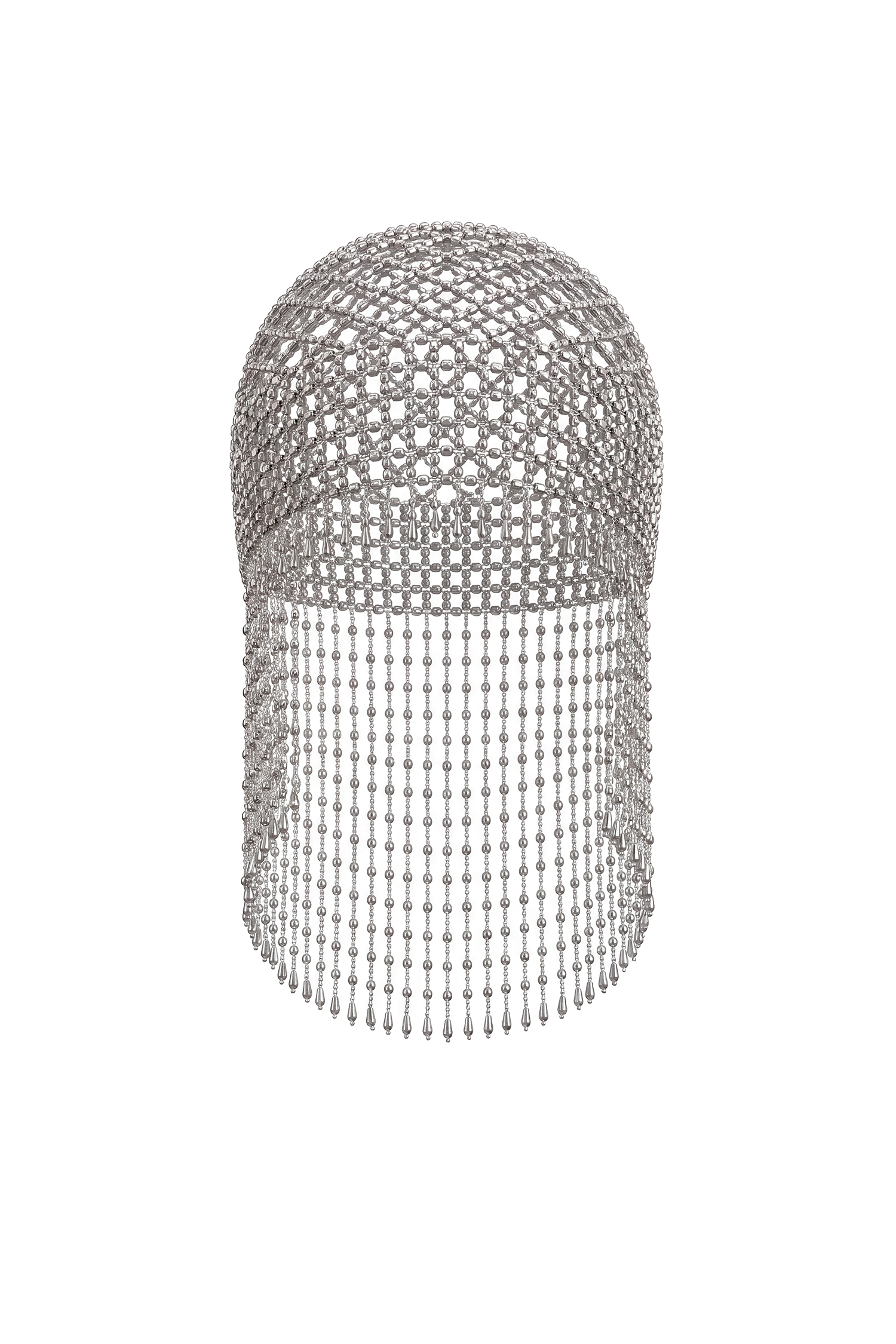 Katty Mesh Crystal Tassel Headpiece