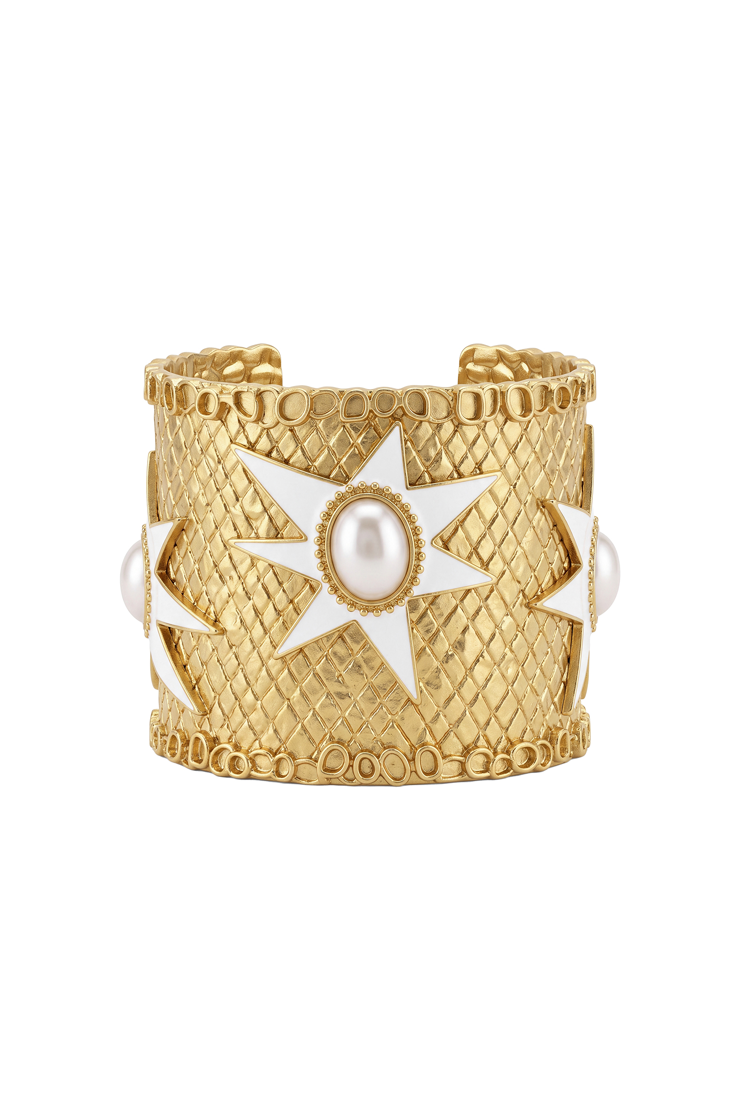 Ivy Vintage White Starburst Pearl Rhinestone Bracelet