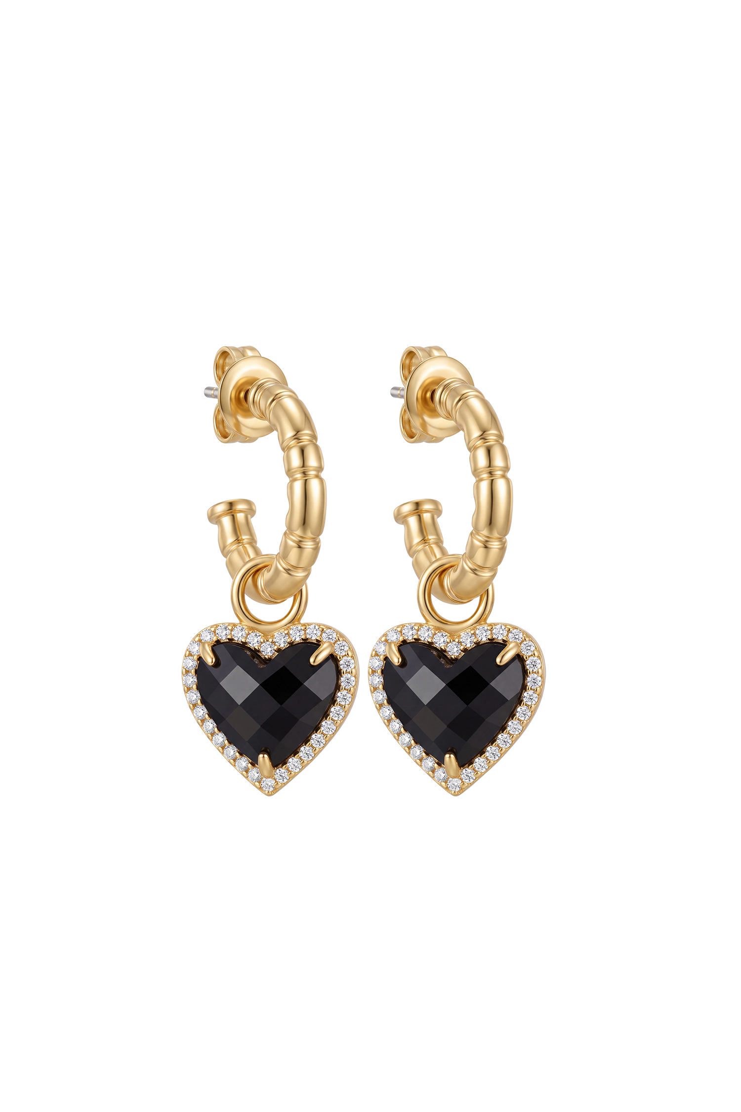 Violet Twisted Hoop Rhinestone Drop Earrings