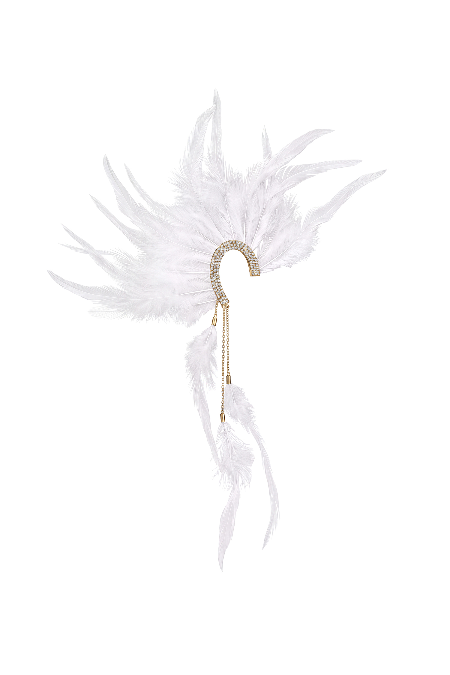 Ferla Whimsical Feather Tassel Ear Cuff