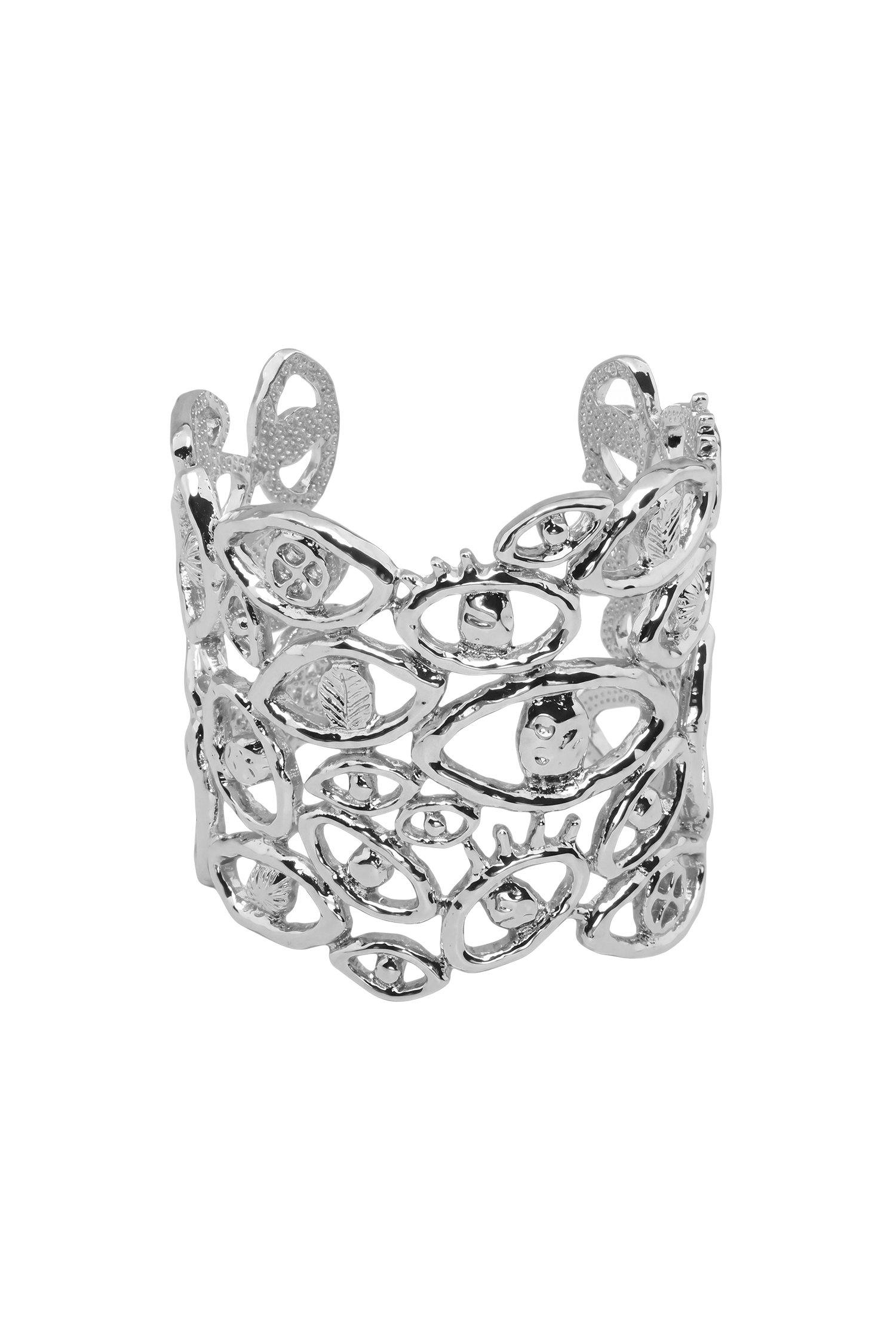 Evie Artistic Cut Out Wide Cuff Bracelet