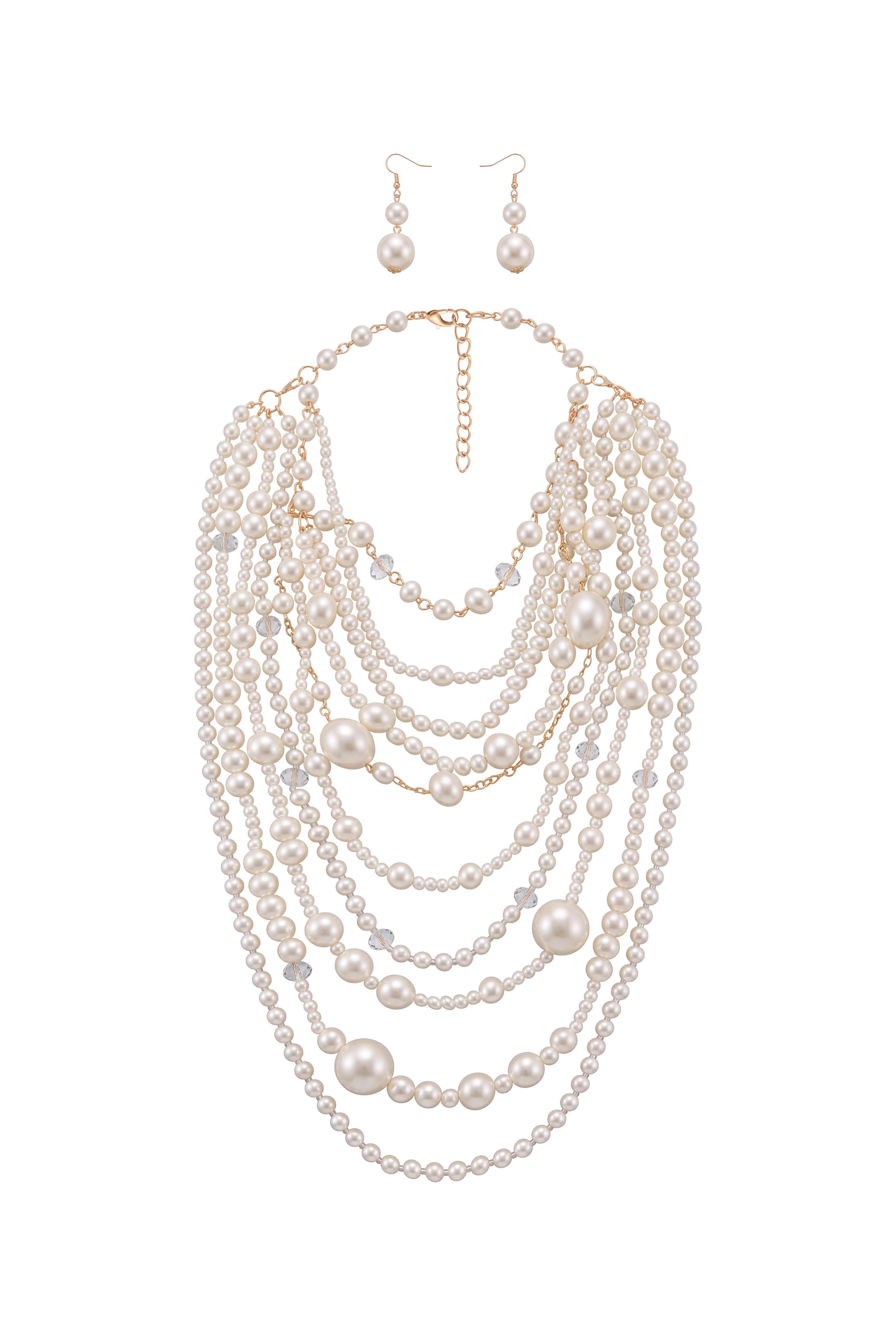 Millie Multi‑Layer Staggered Pearl Necklace