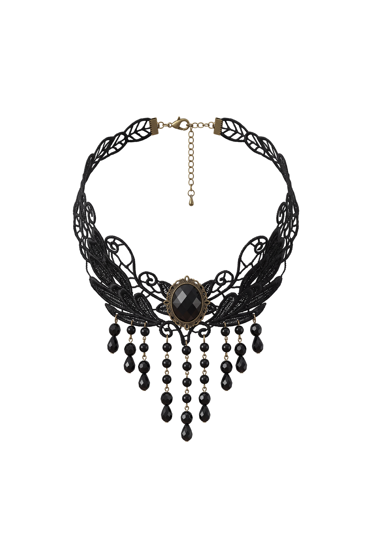 Varo Lace Black Gem Wing Choker