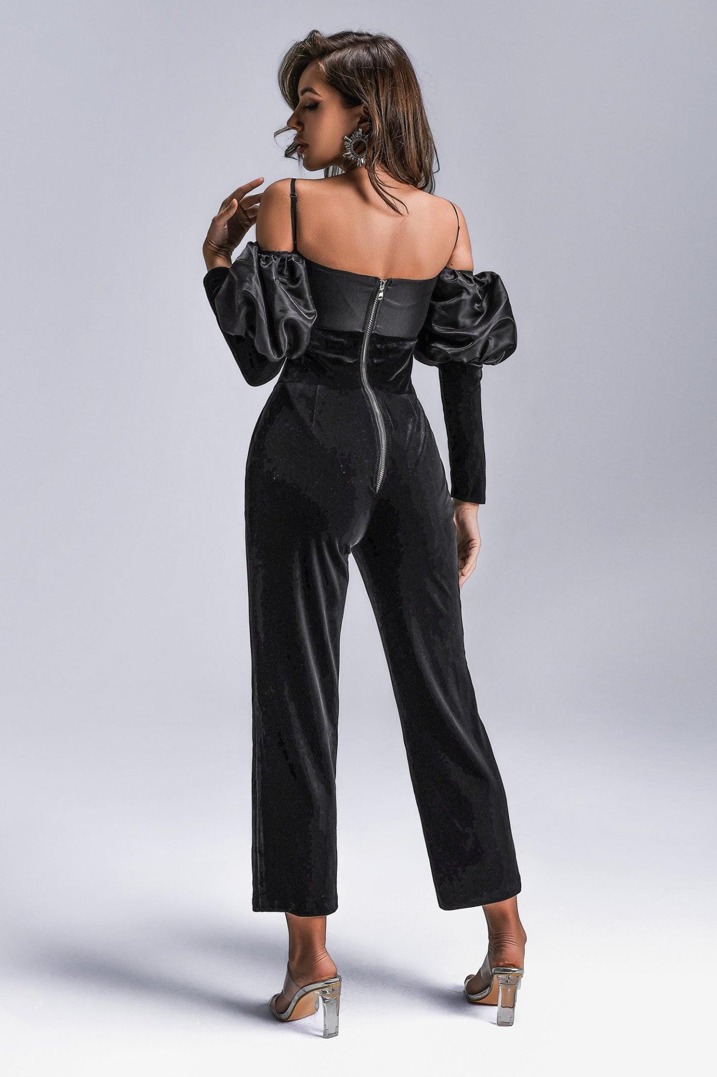 Anneka Puff Sleeve Jumpsuit - Bellabarnett