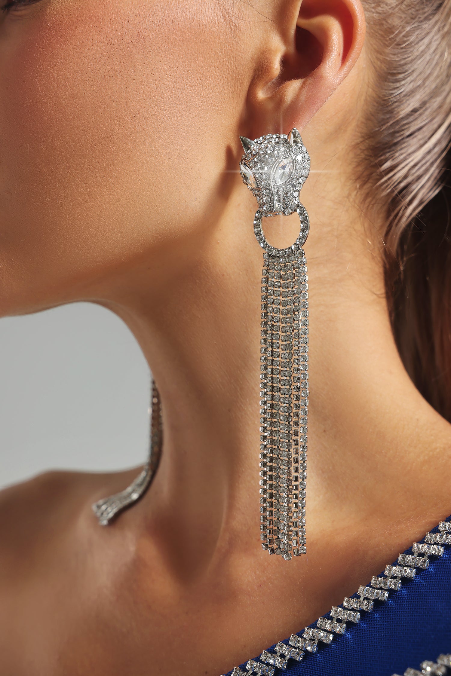 Aurelia Leopard Tassel Earrings