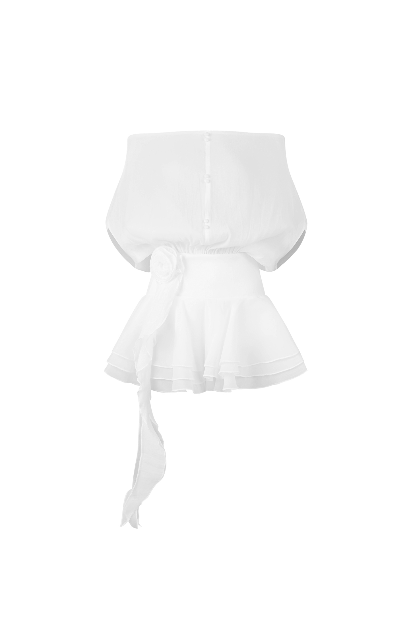 Kattin Off-The-Shoulder Flowers Mini Dress