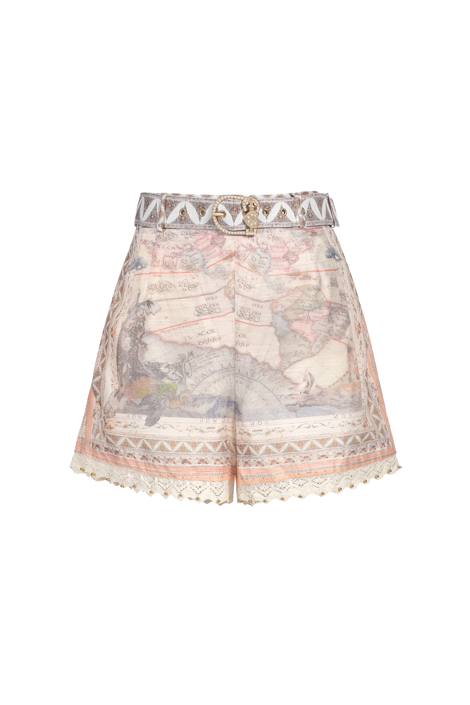 Gamora V-Neck Long Sleeve Printed Top And Shorts Two-Piece Set