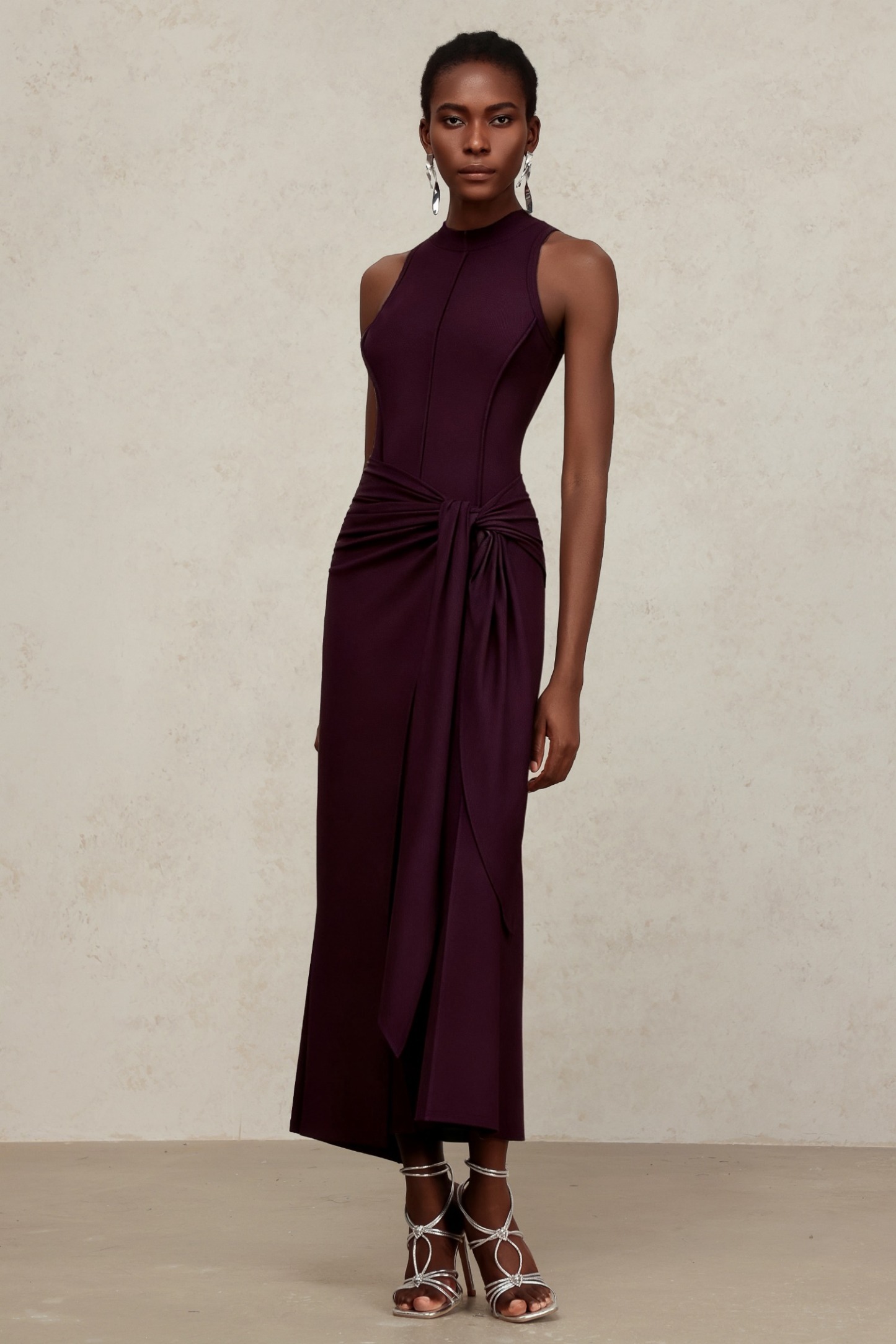 Zalia Sleeveless Purple Maxi Dress – Bellabarnett