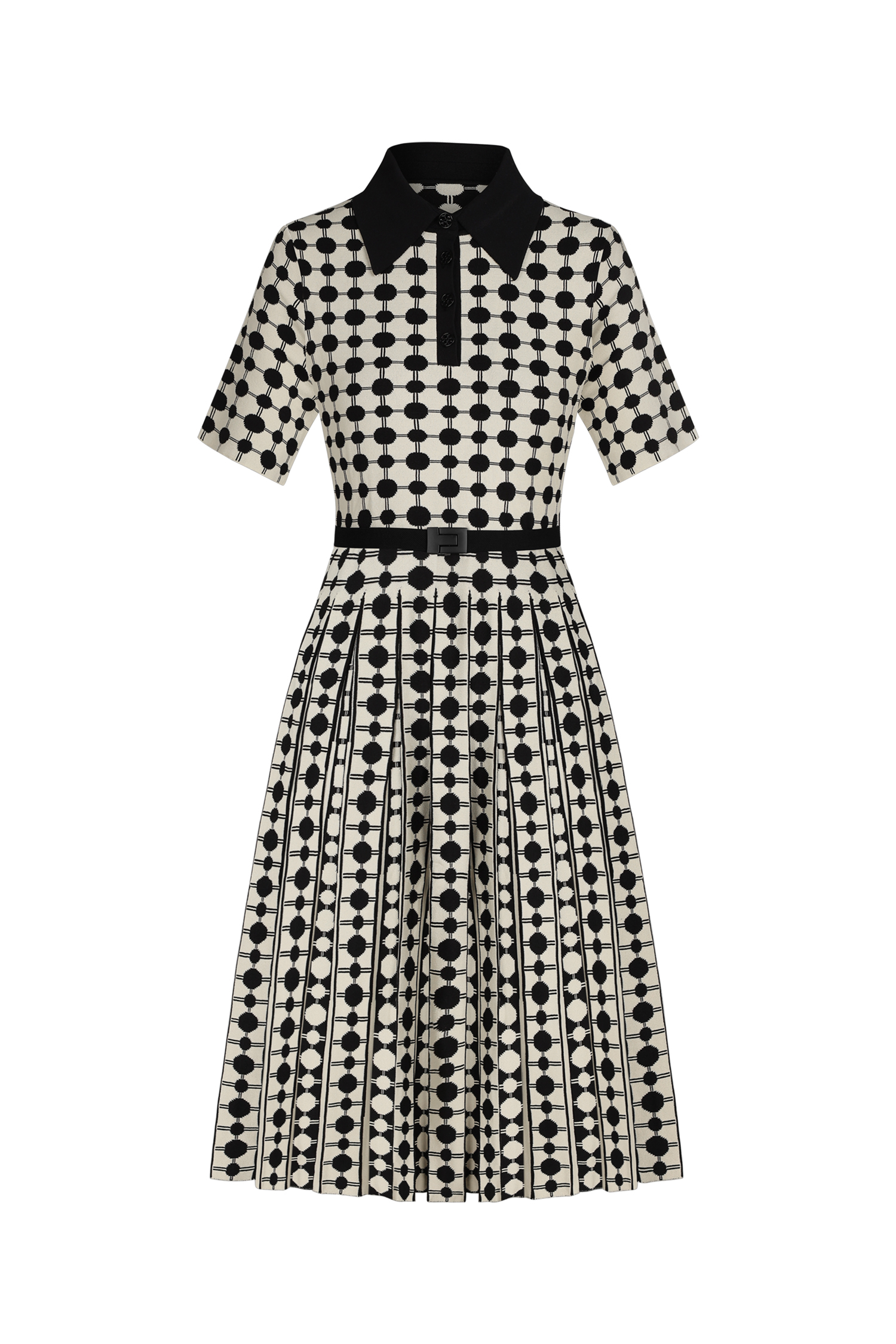 Edan Lapel Short Sleeves Midi Dress