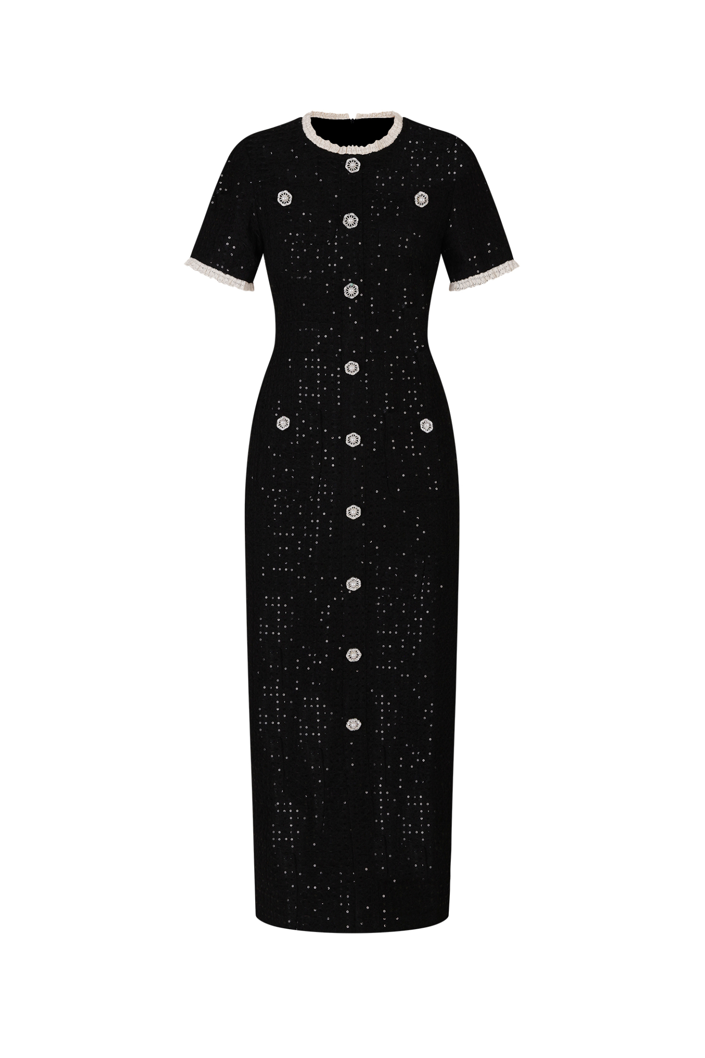 Haka Round Neck Short Sleeves Maxi Dress