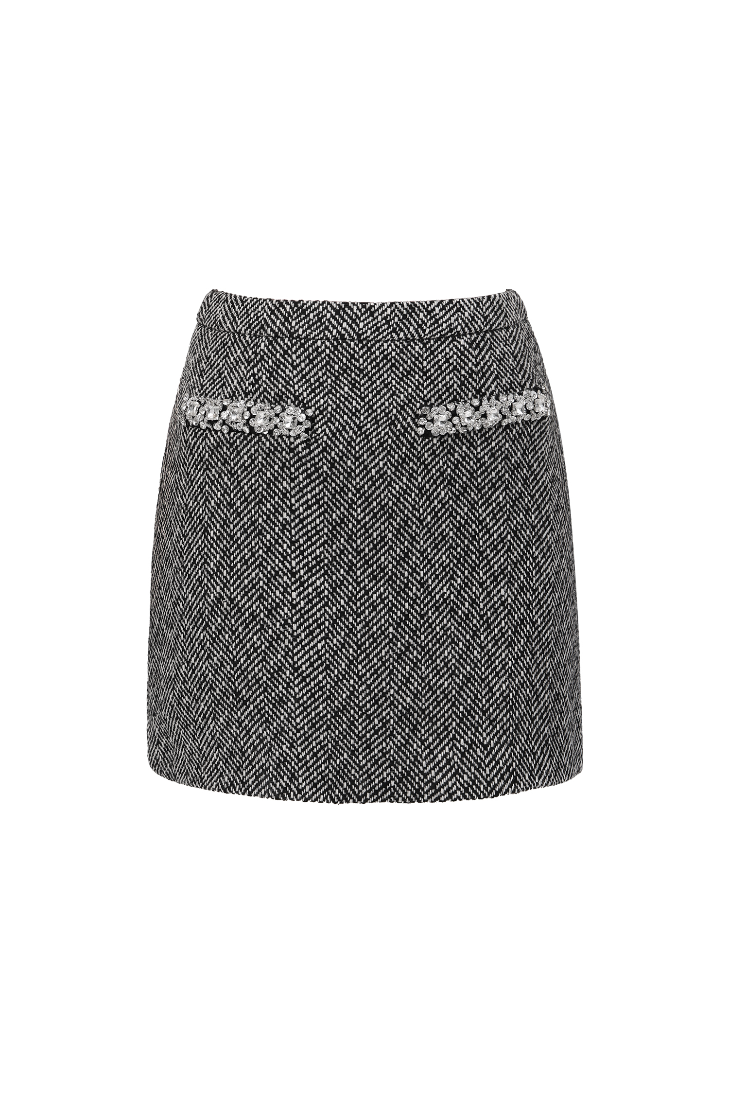 Uzaco Classic Tailored Tweed Top And Skirt Two-Piece Set