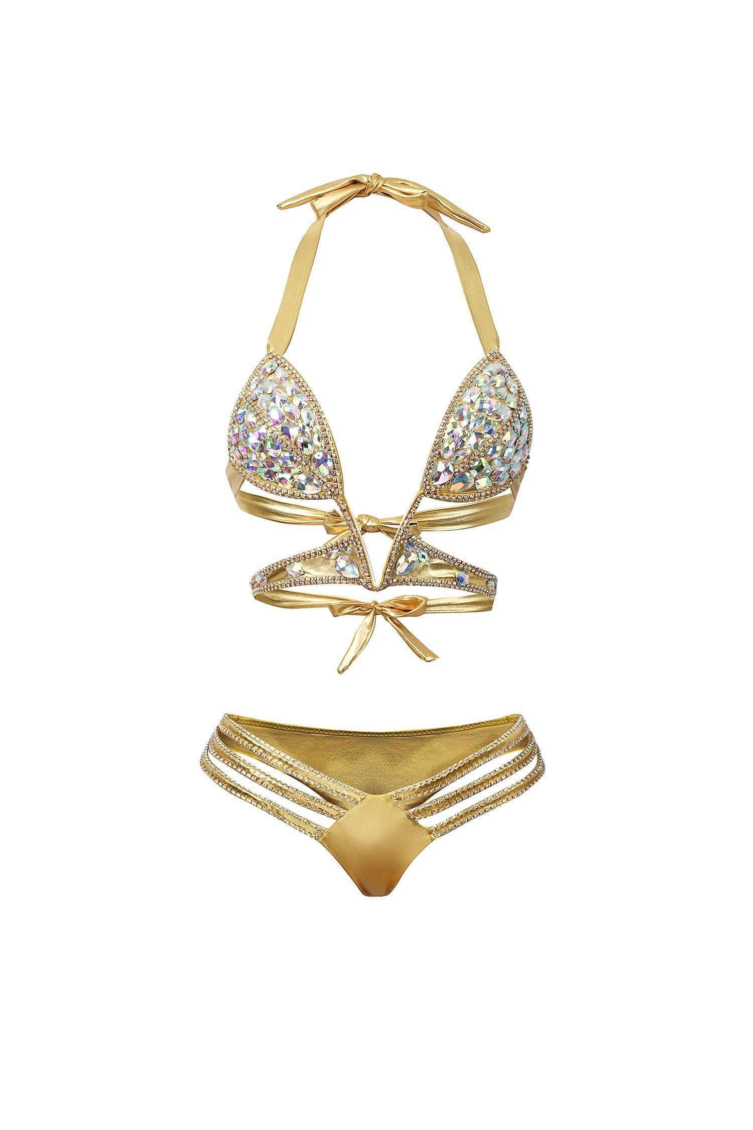 Caviana Diamond Bikini - Gold - Bellabarnett