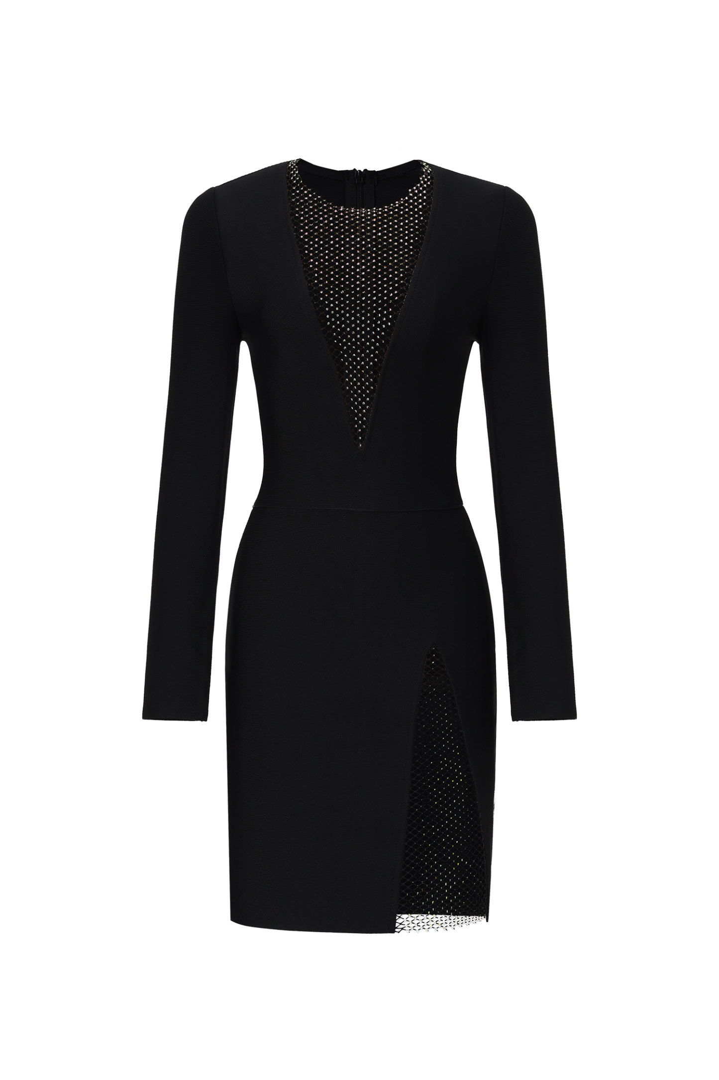 Ela V Neck Mesh Mini Dress