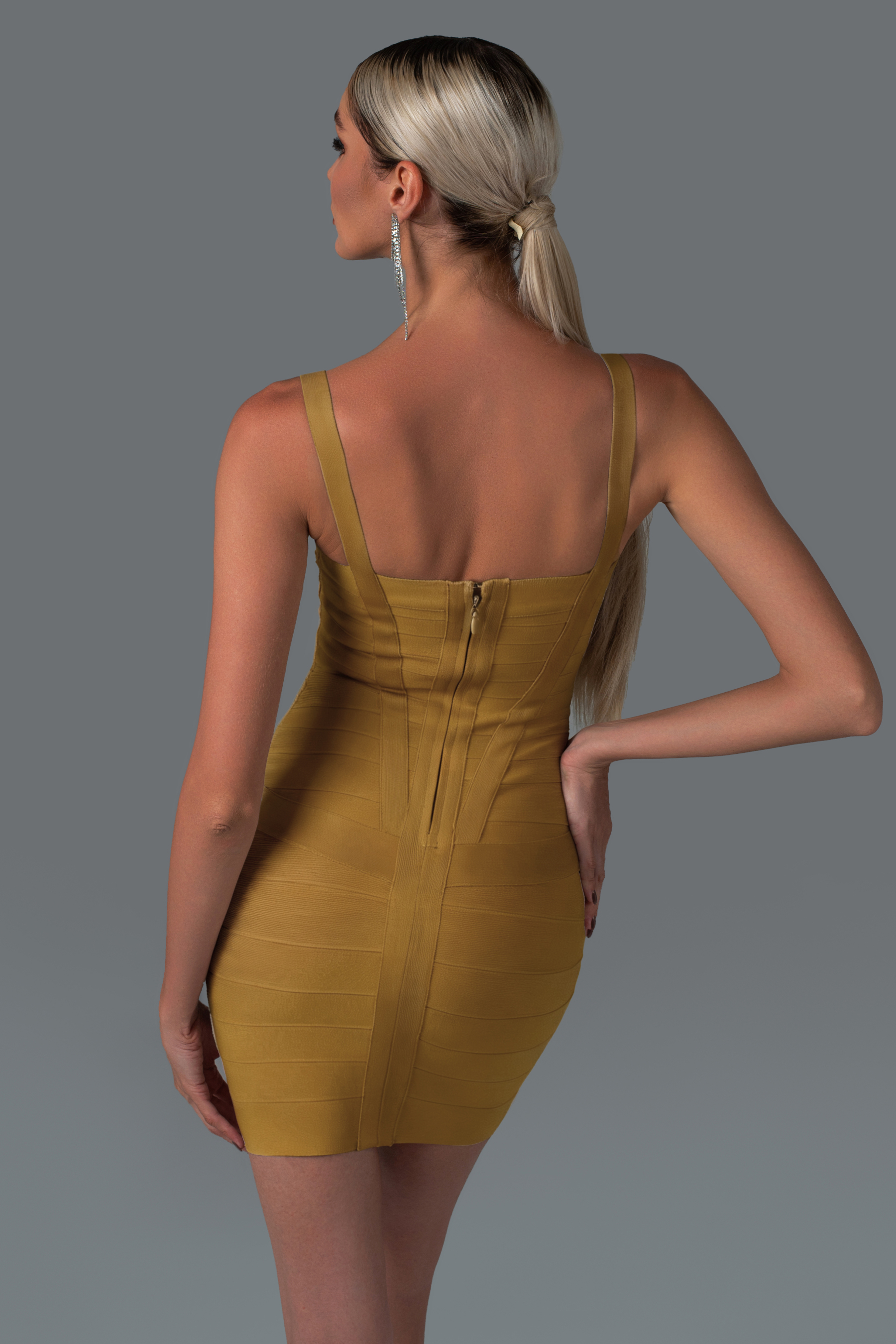 Meadow Bandage Mini Dress - Yellow