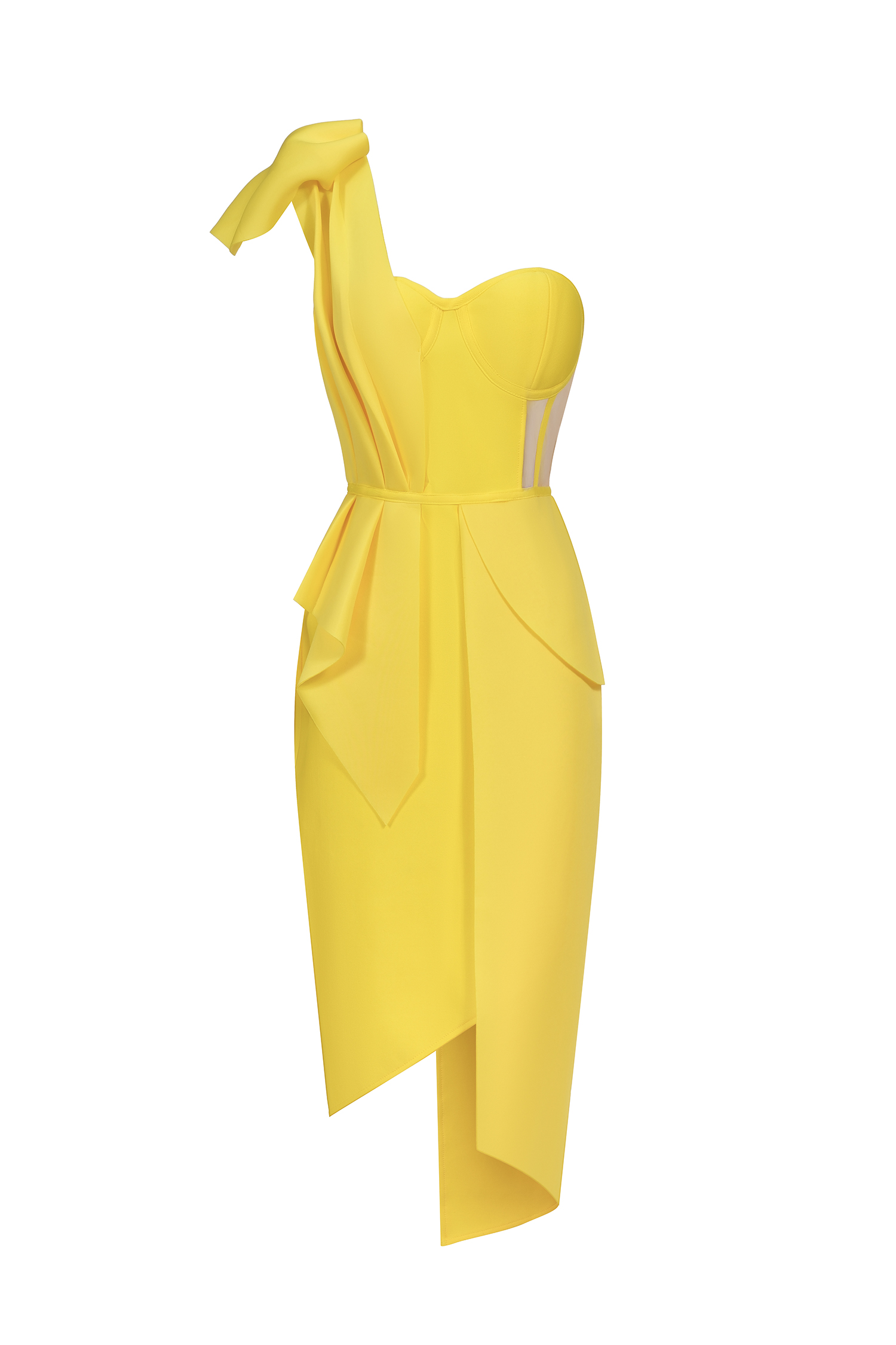 Spak One Shoulder Midi Dress
