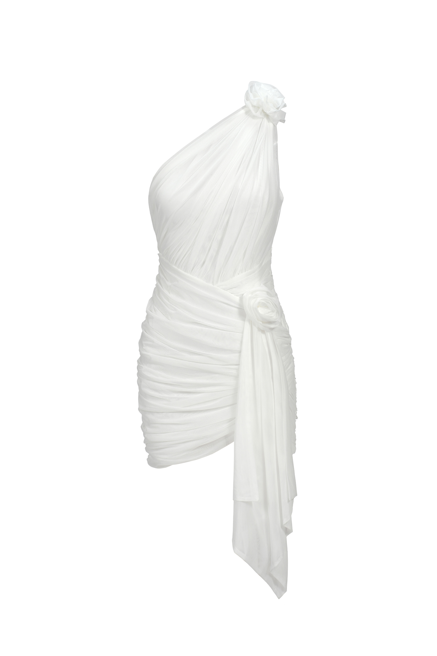 Maggie One Shoulder Mesh Mini Dress