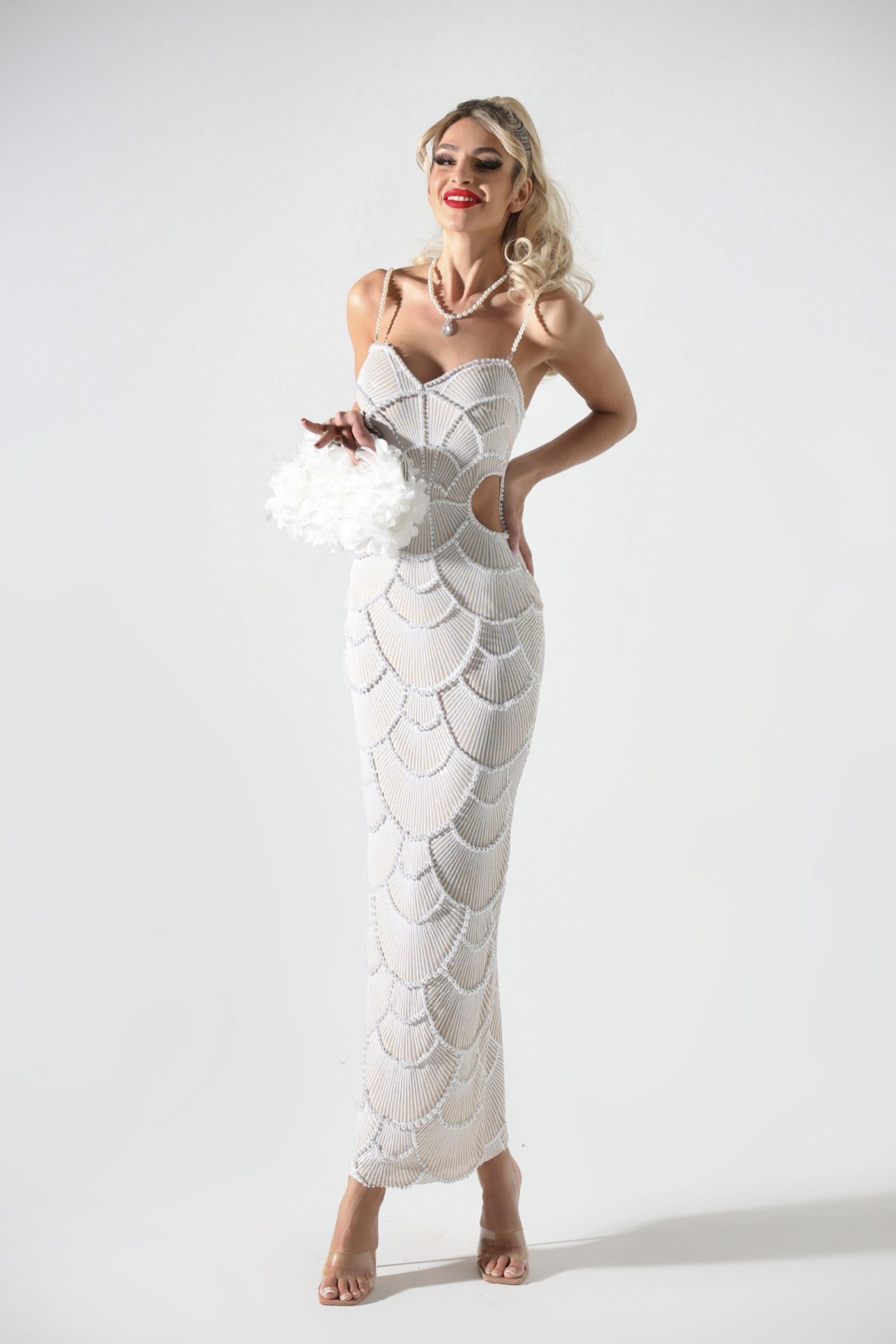 Teresa Pearl Sequin Midi Dress
