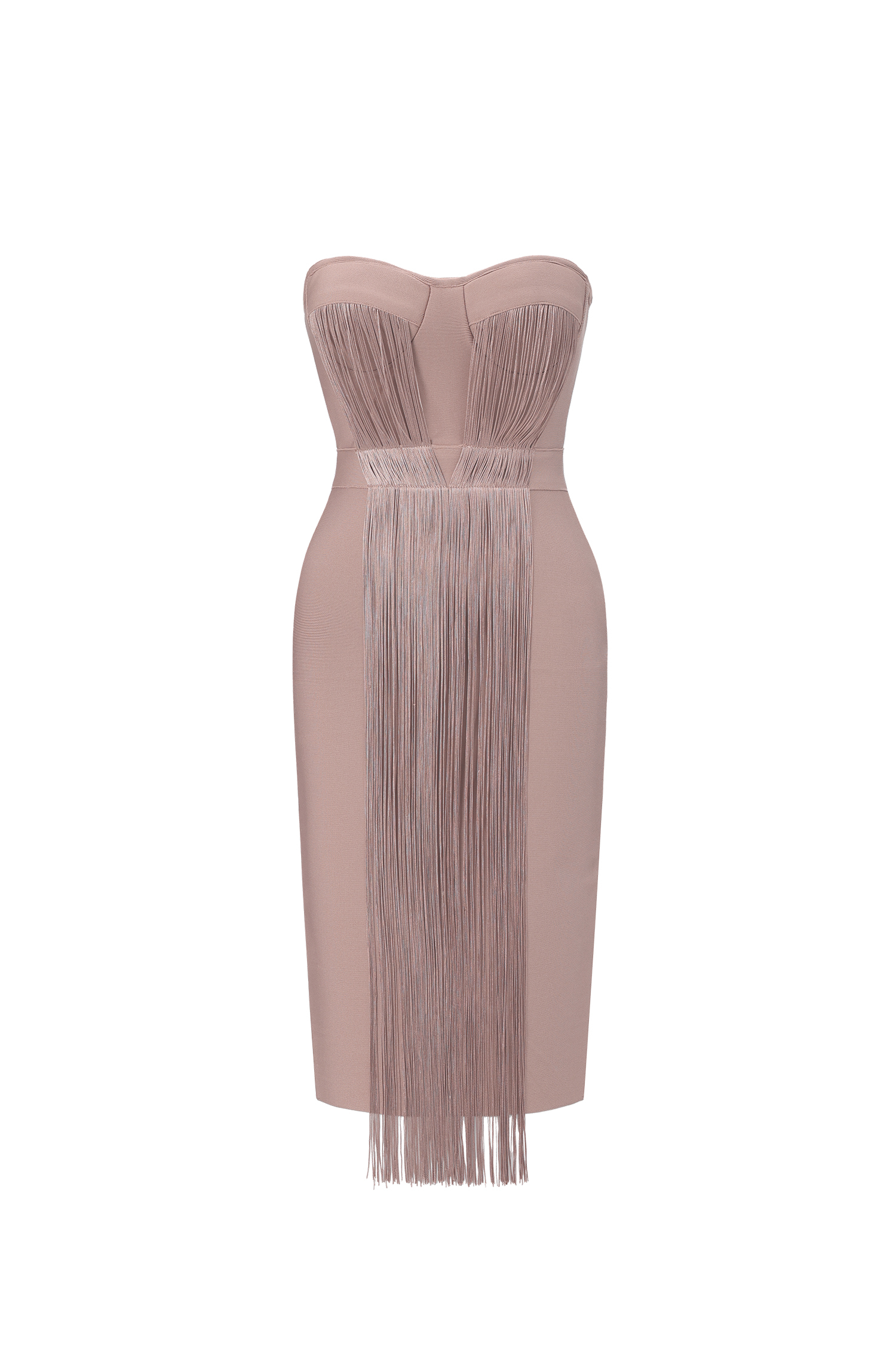 Xiamara Tassel Bandage Midi Dress