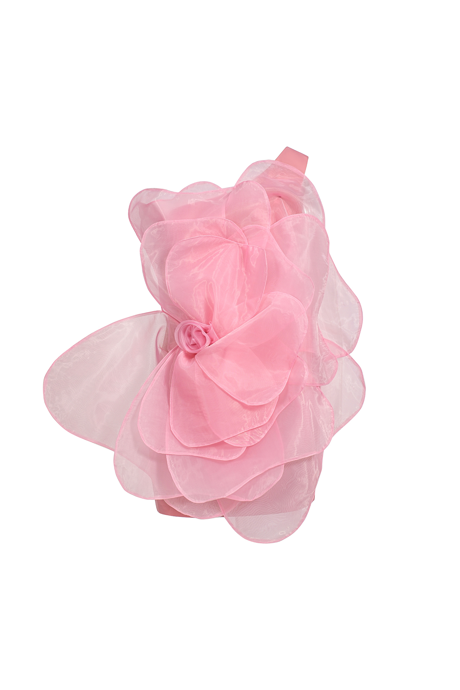 Nydia Mesh Flower Mini Tube Dress-Pink