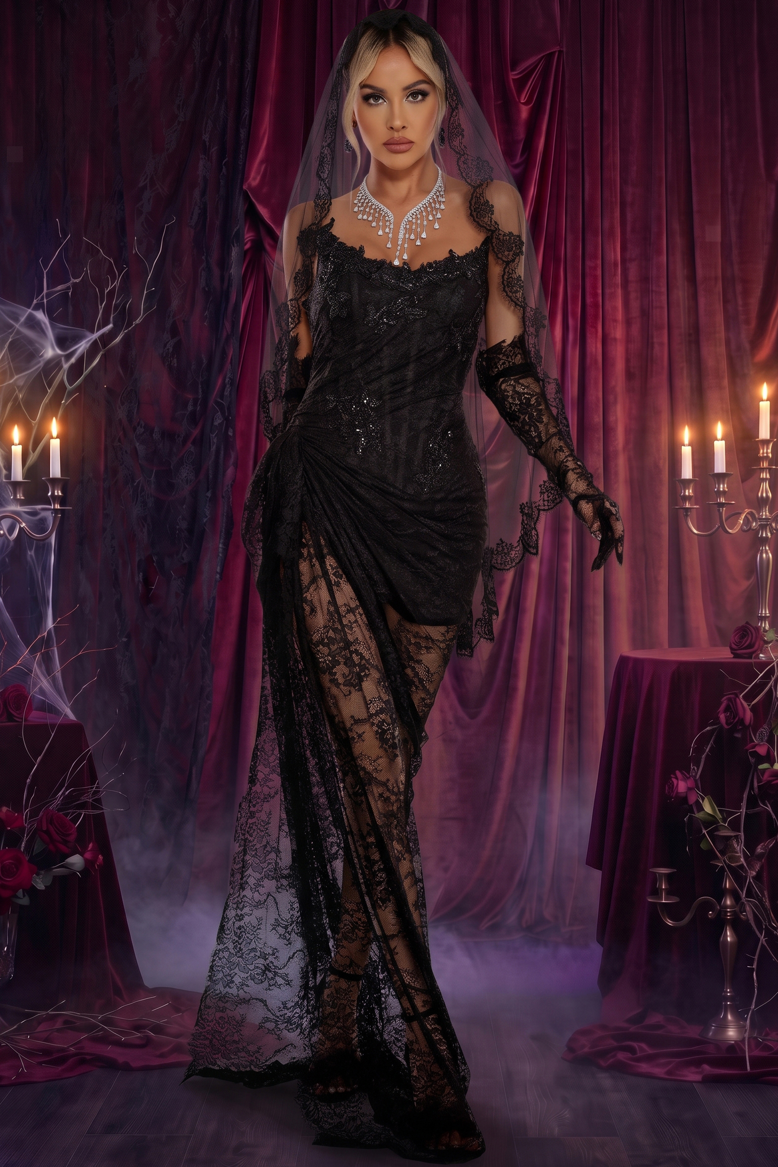 Thandiwe Lace Strapless Maxi Dress