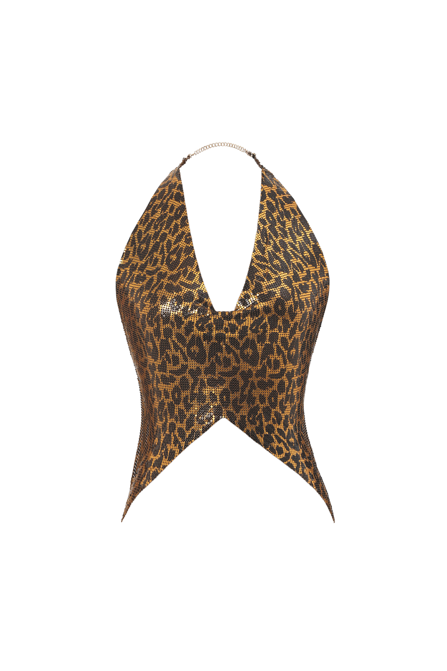 Kiele V Neck Leopard Metal Set