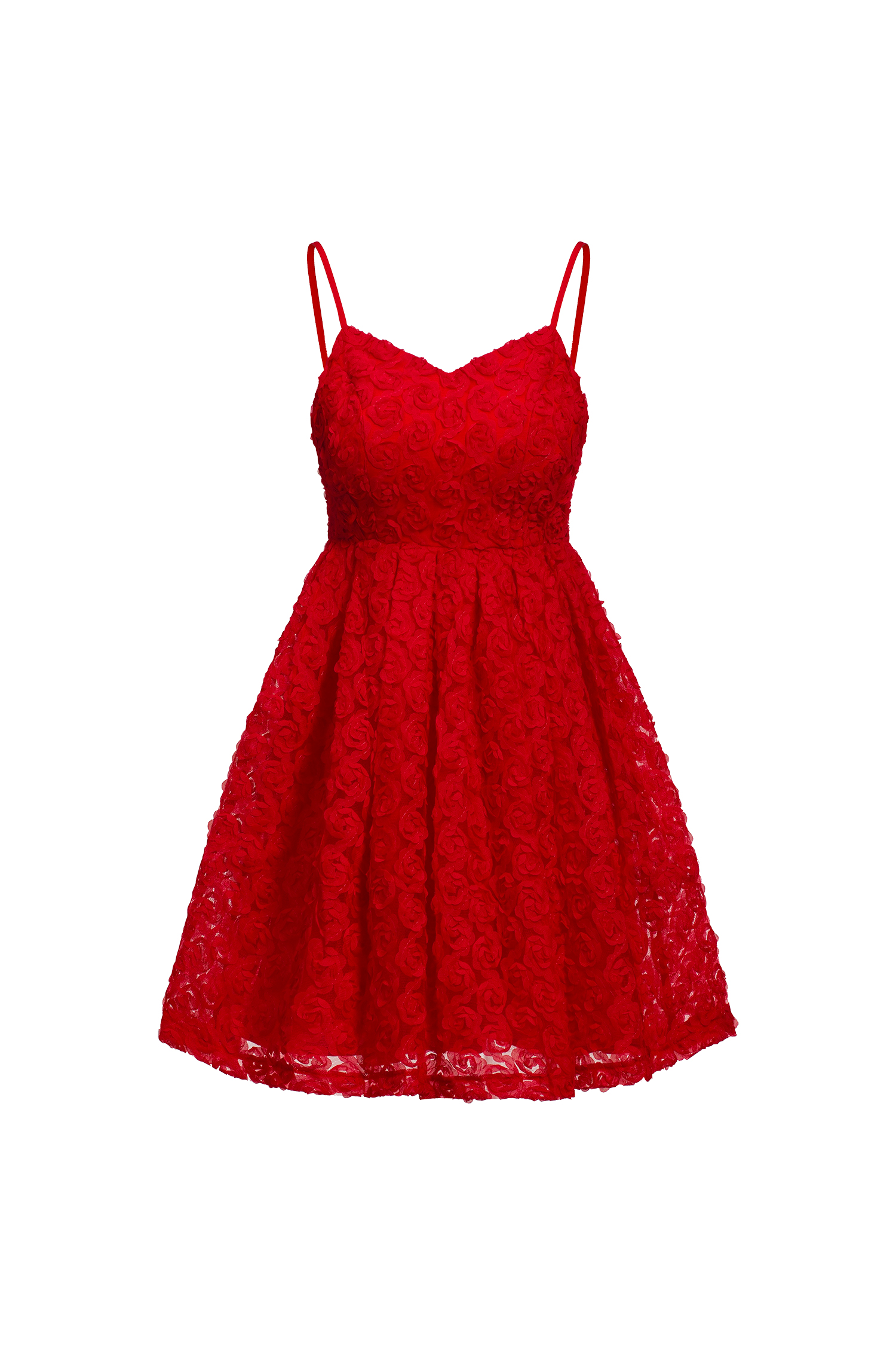 Ikira Flower V Neck Flared Dress