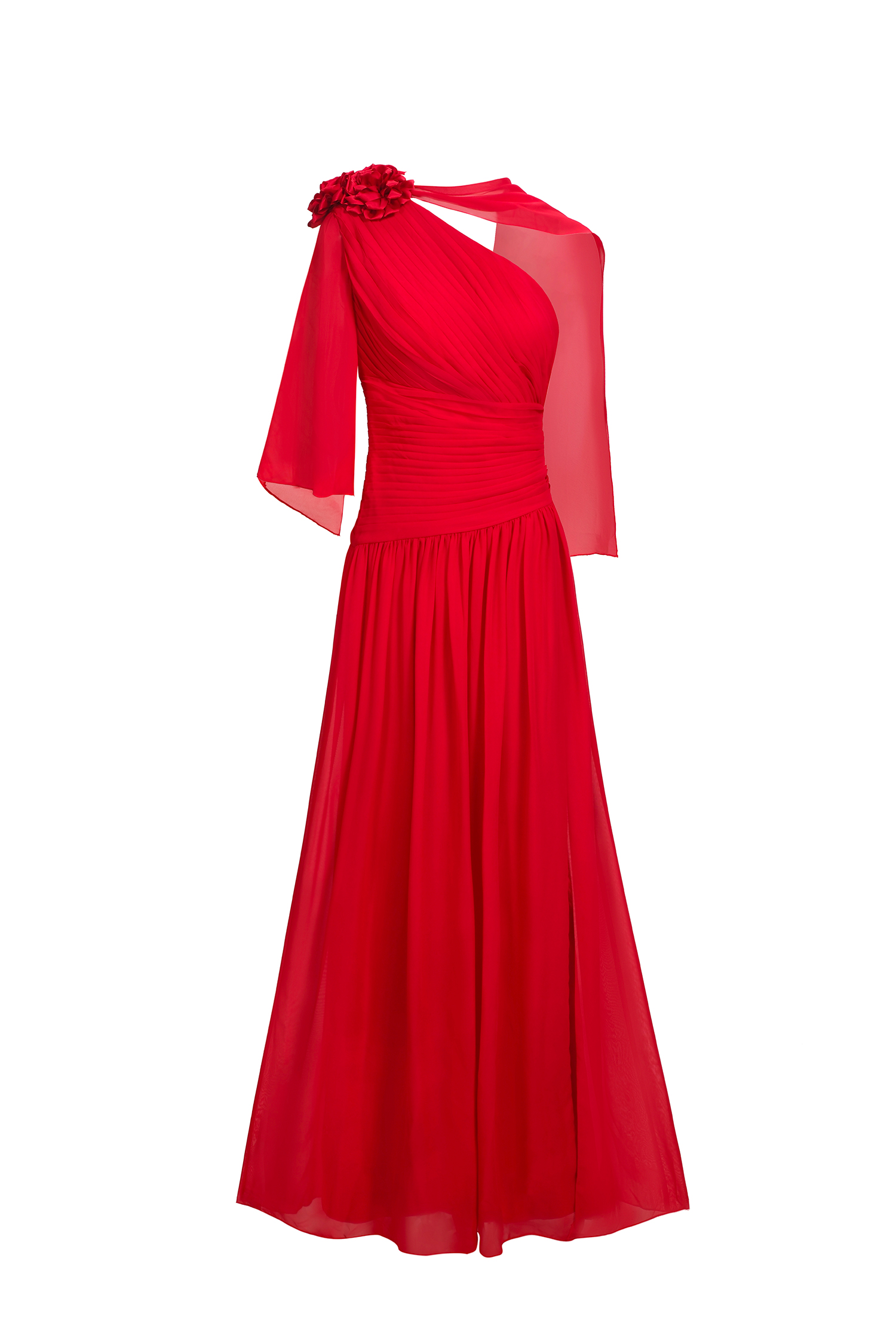 One Shoulder Slit Dress