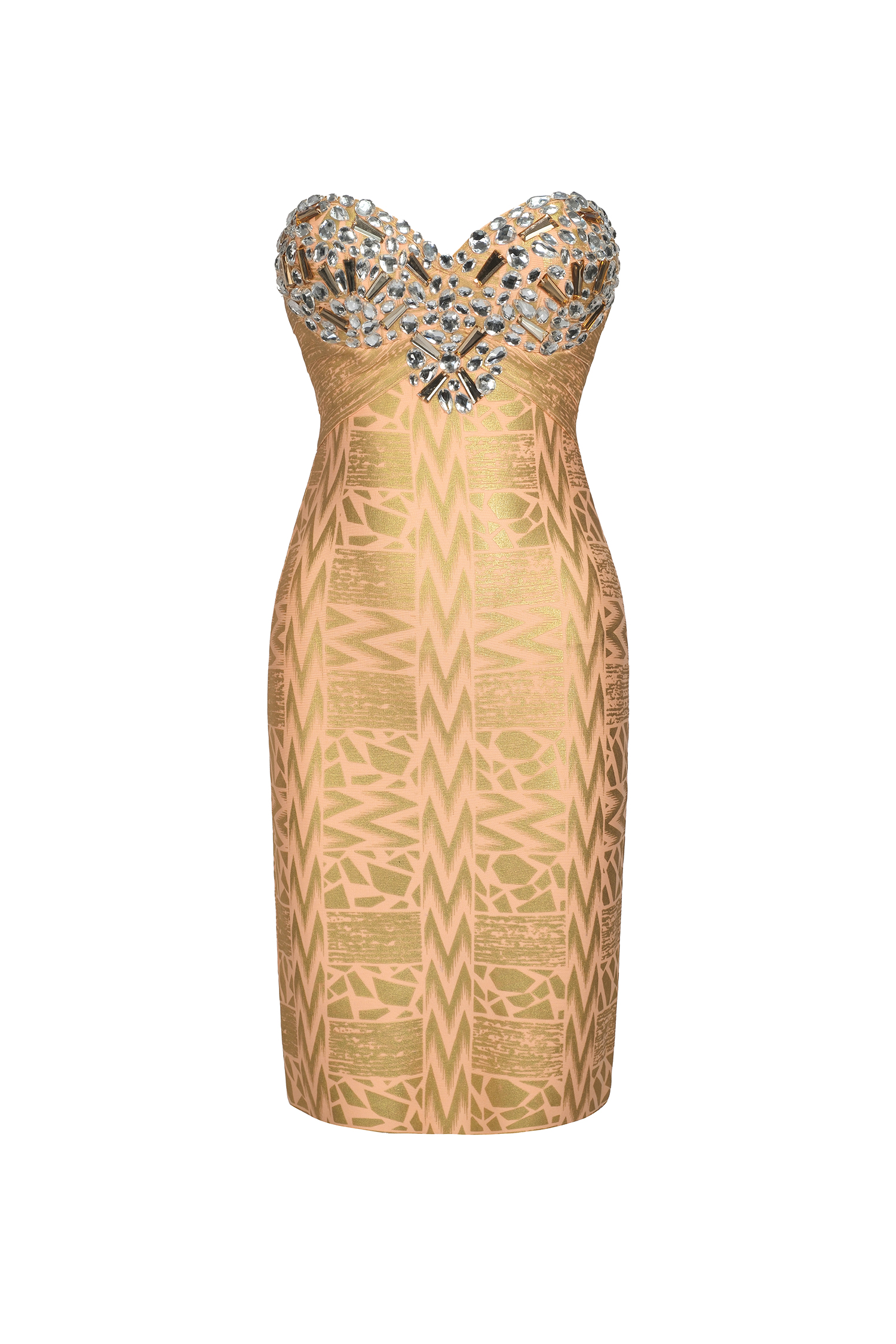 Julieta Diamante Wave Pattern Mini Dress
