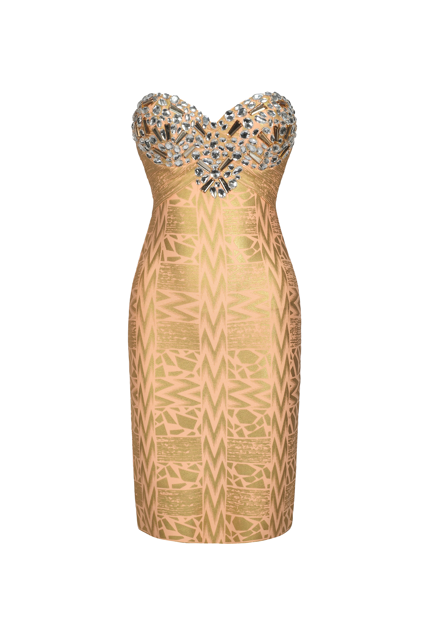 Julieta Diamante Wave Pattern Mini Dress