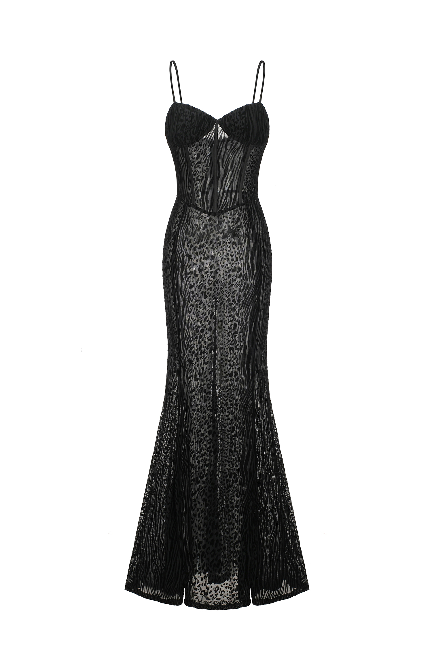 Yedda leopard Halter Maxi Dress