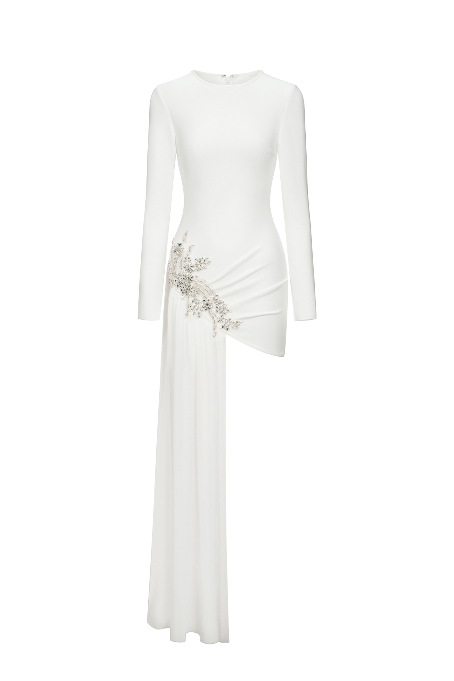 Lotus Long Sleeves Diamond Bandage Mini Dress