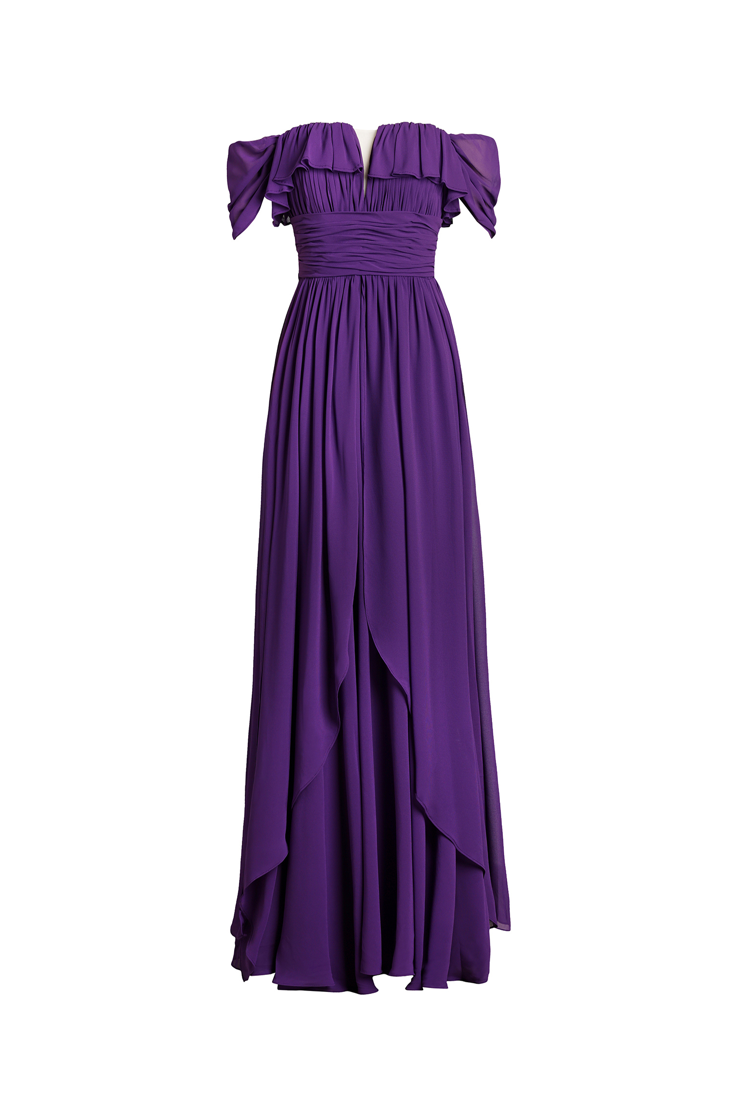 Kiyami Off-shoulder Maxi Dress - Purple
