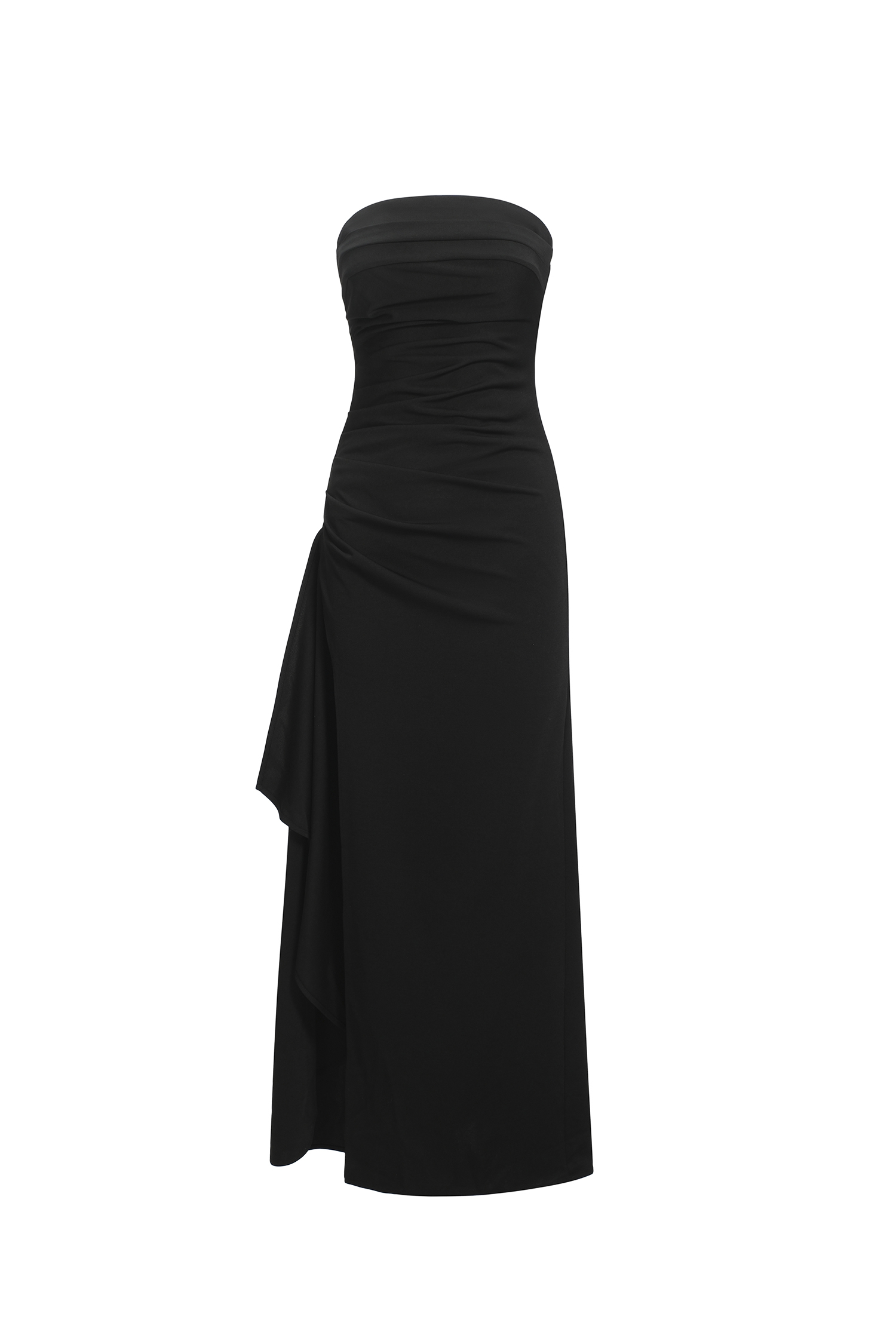 Della Strapless High Slit Maxi Dress