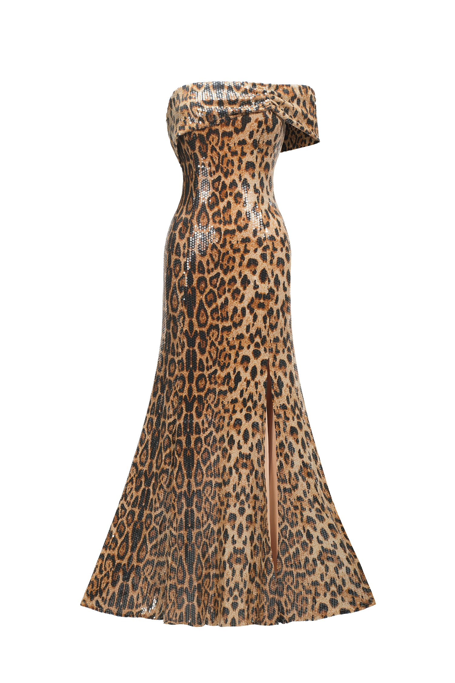 Gianna Sequin High Slit Maxi Dress