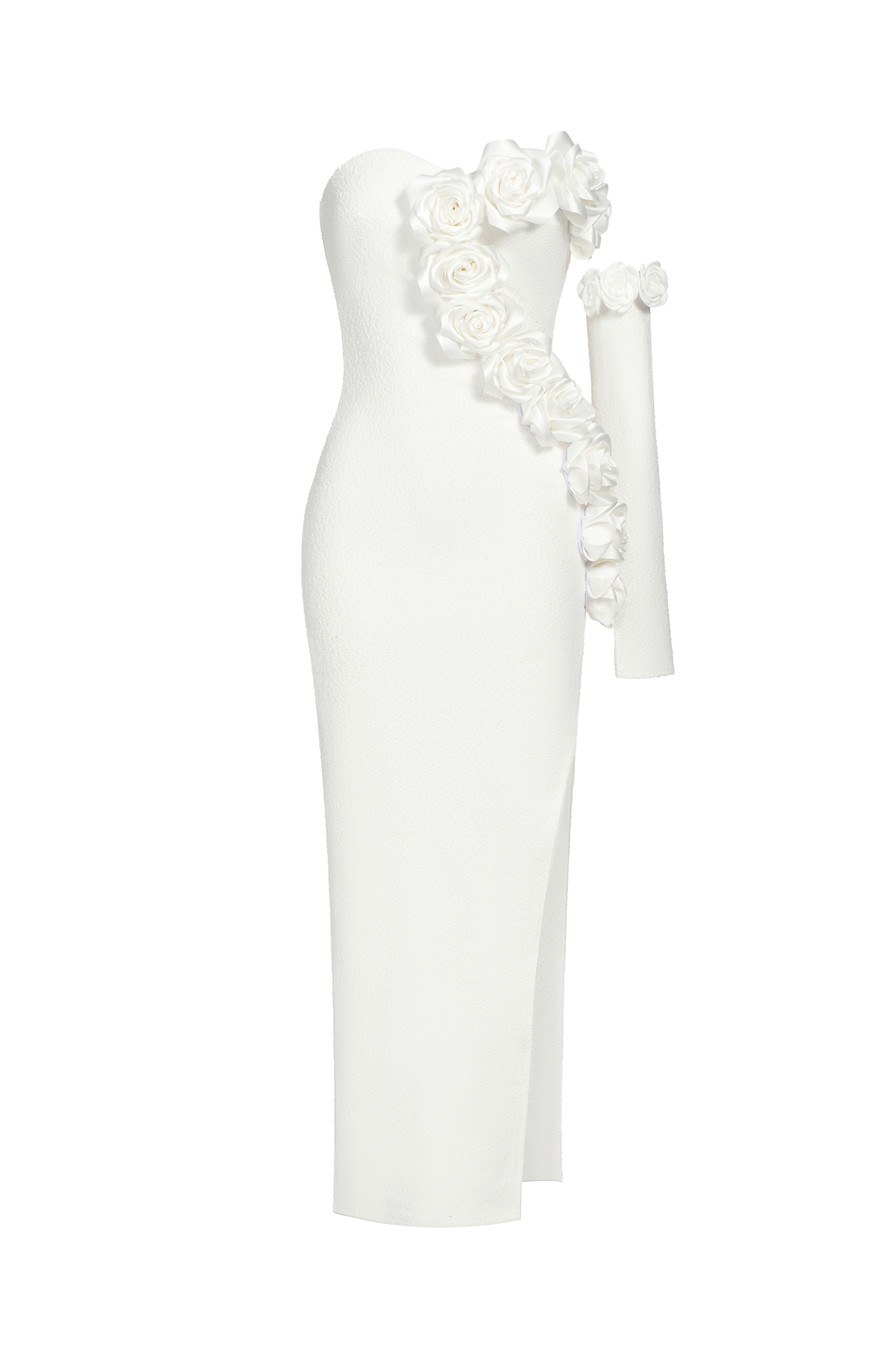 Jennifer One Shoulder Flowers Maxi Dress