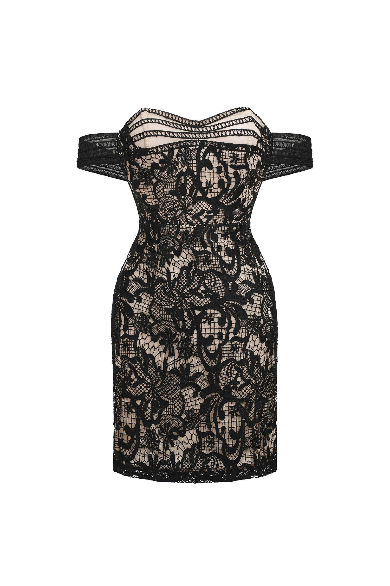 Fero One Shoulder Lace Mini Dress